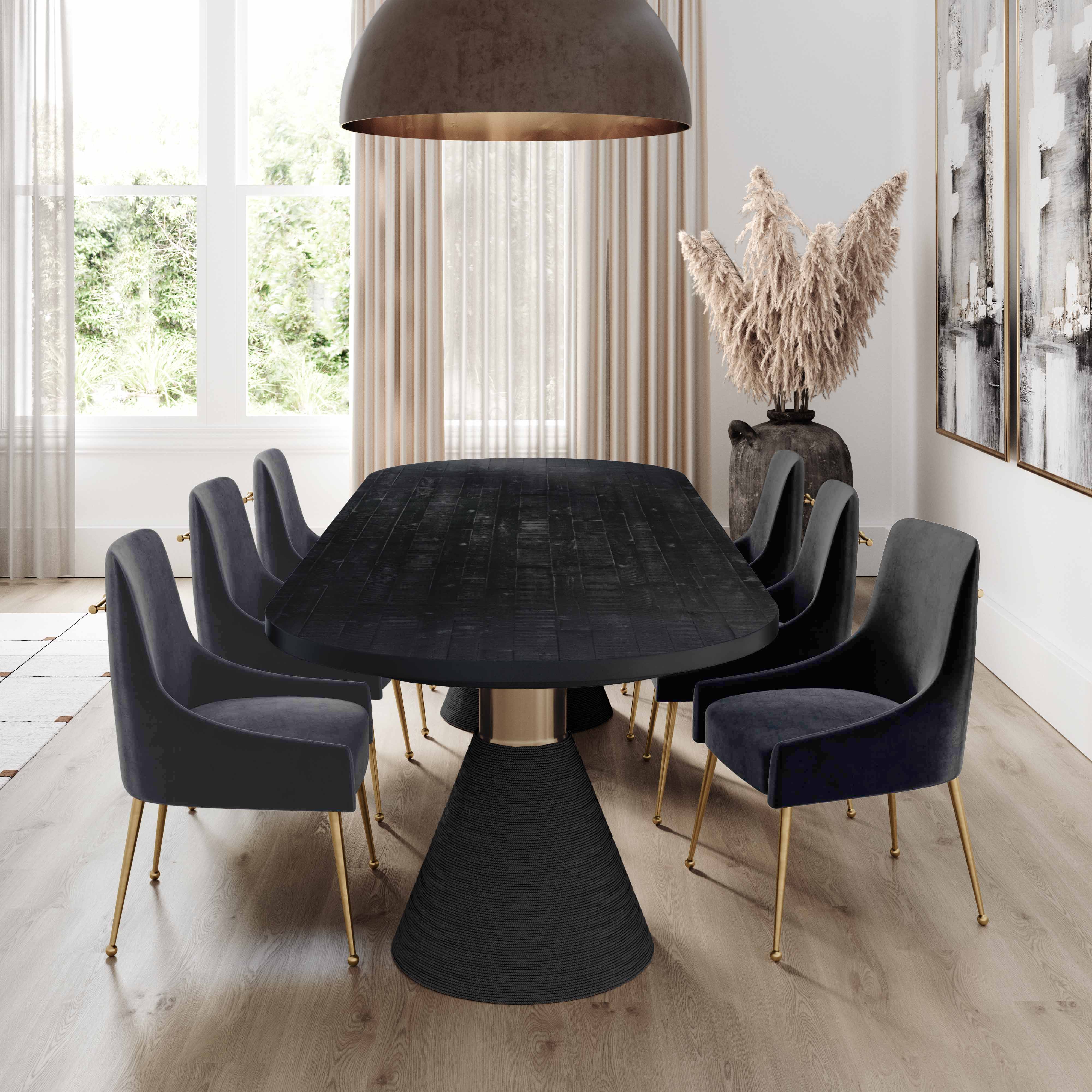 Beatrix Grey Velvet Side Chair - Image 7