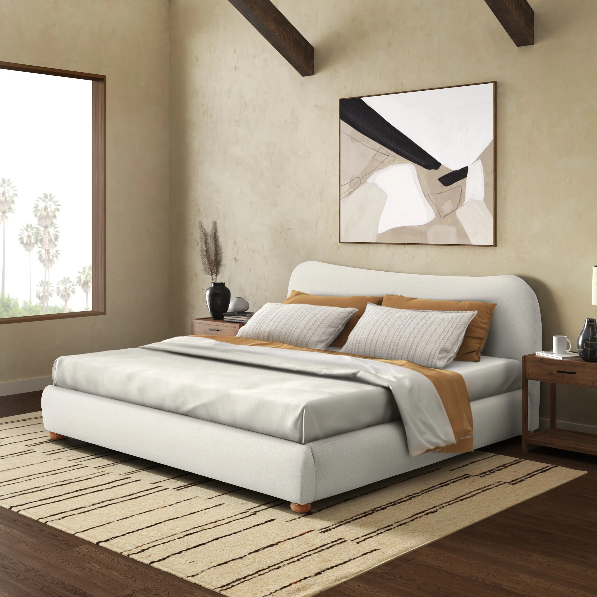 Beccarose Boucle Queen Bed - Image 2