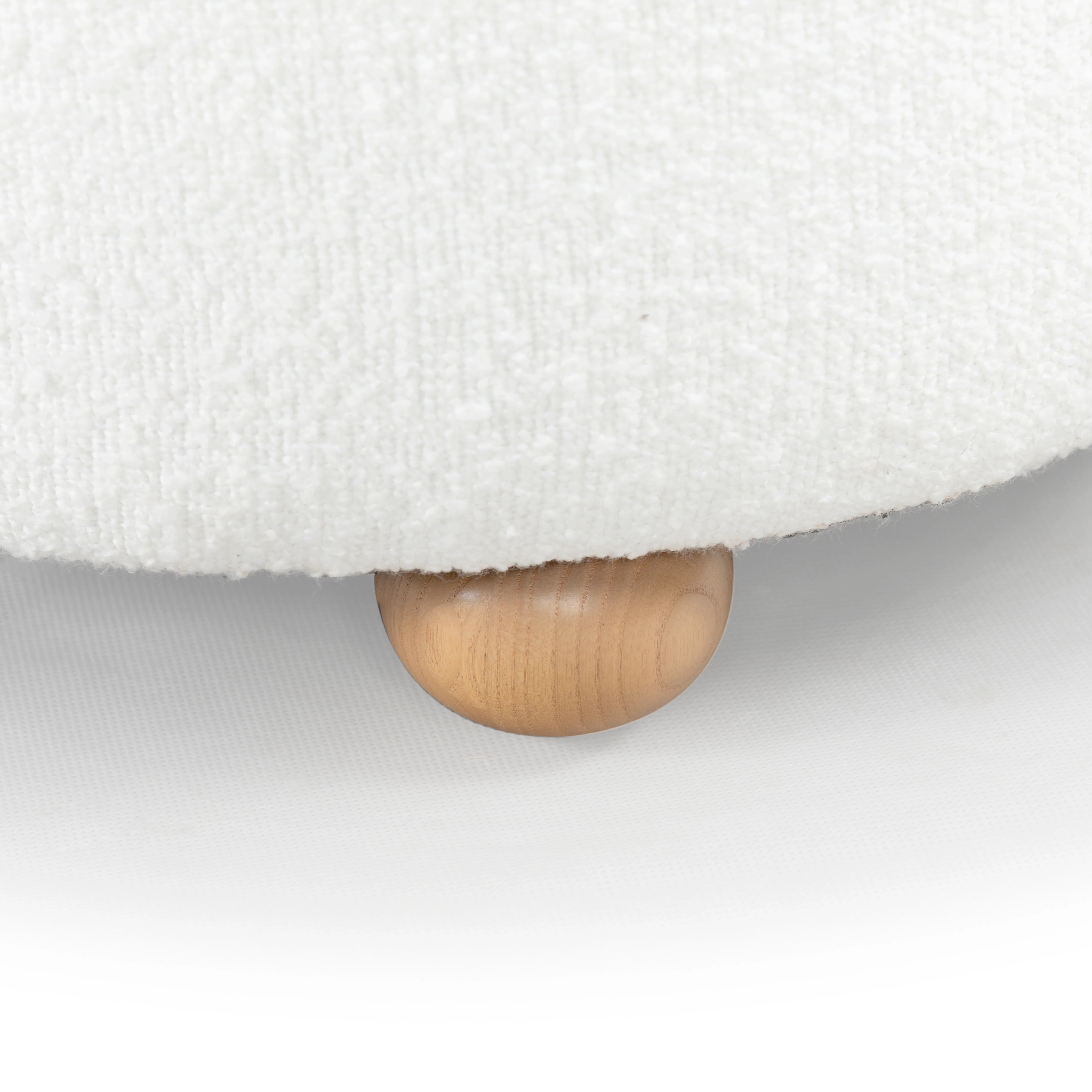 Becka Round Boucle Storage Ottoman - Image 7