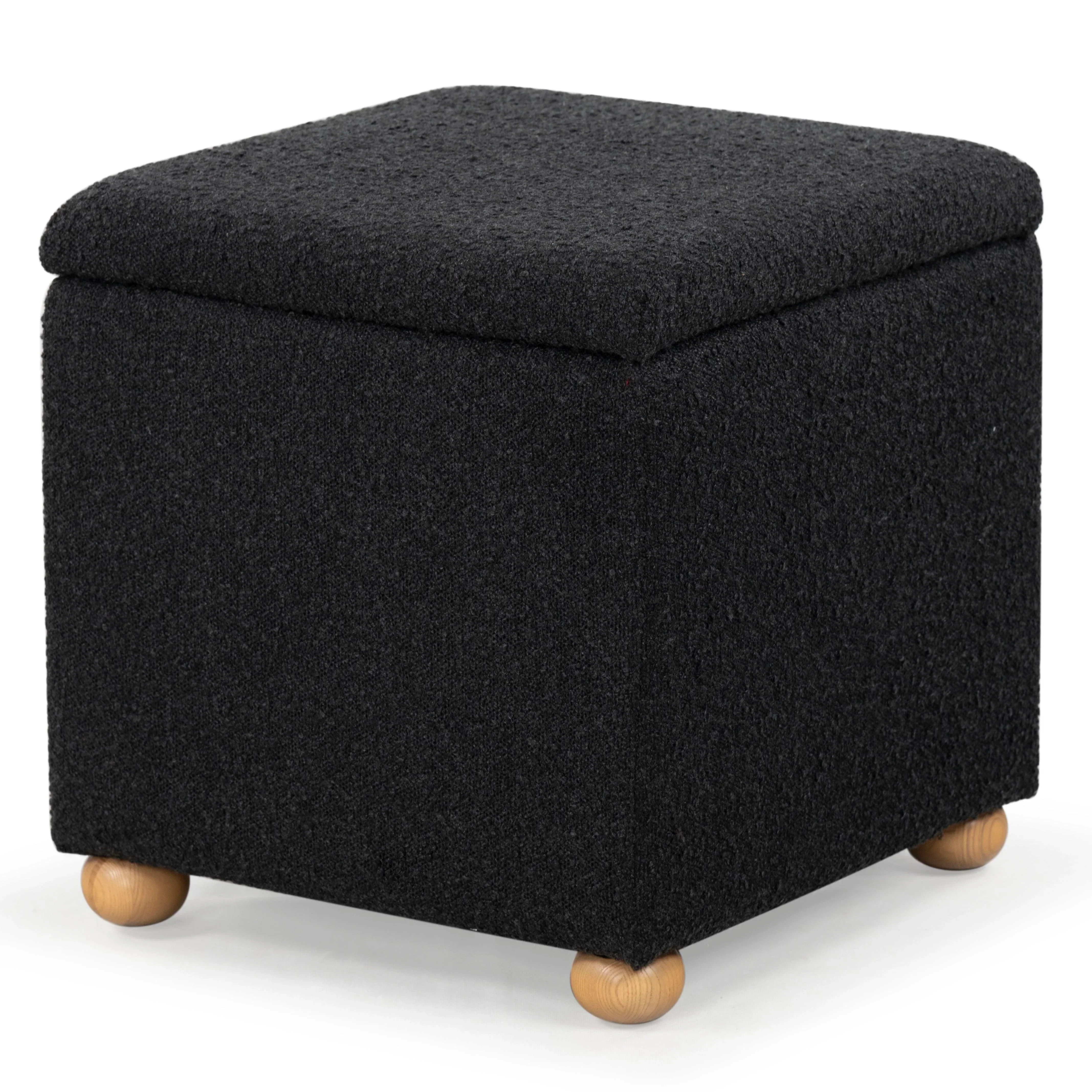 Becka Square Boucle Storage Ottoman - Image 11
