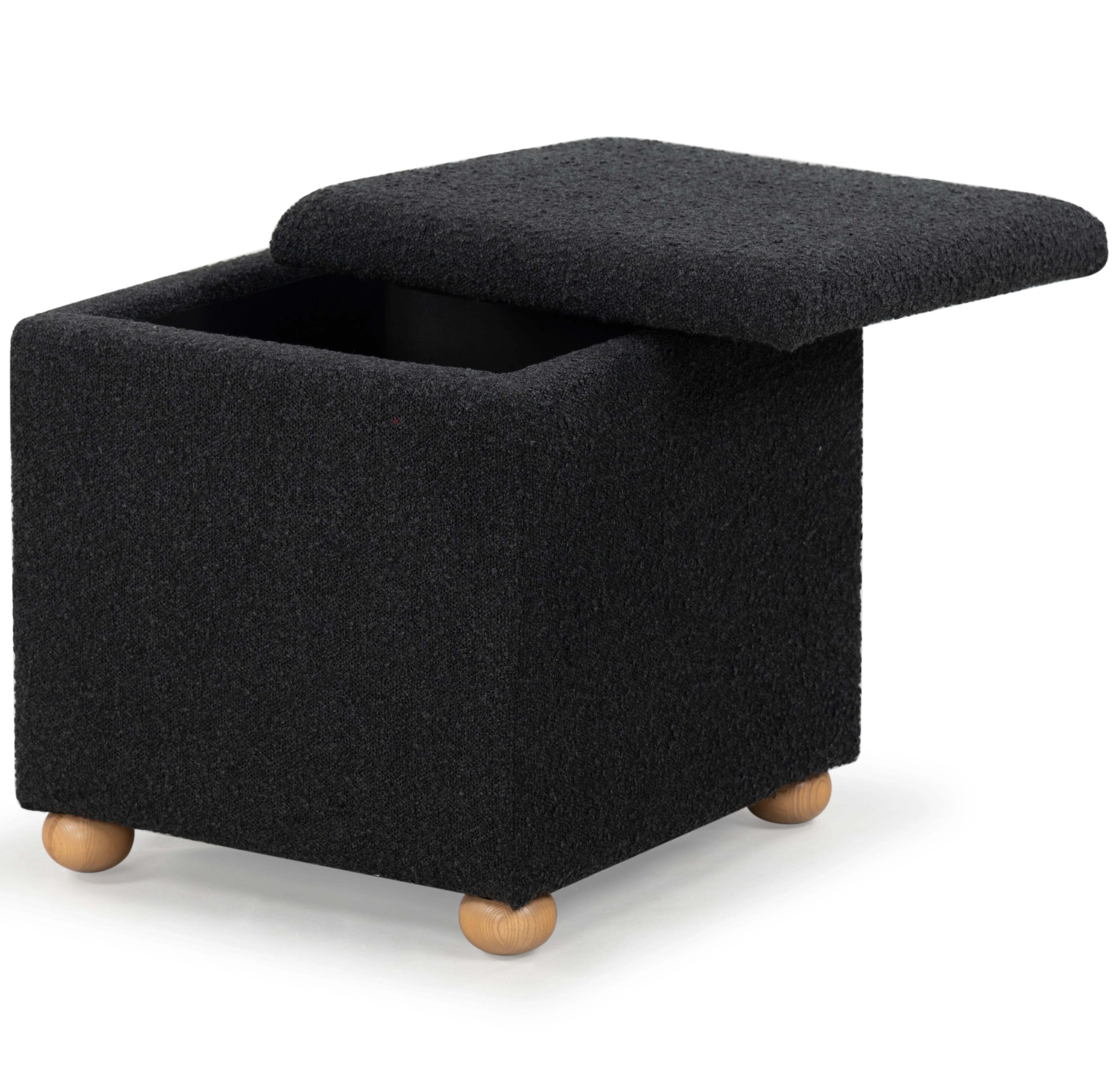 Becka Square Boucle Storage Ottoman - Image 13