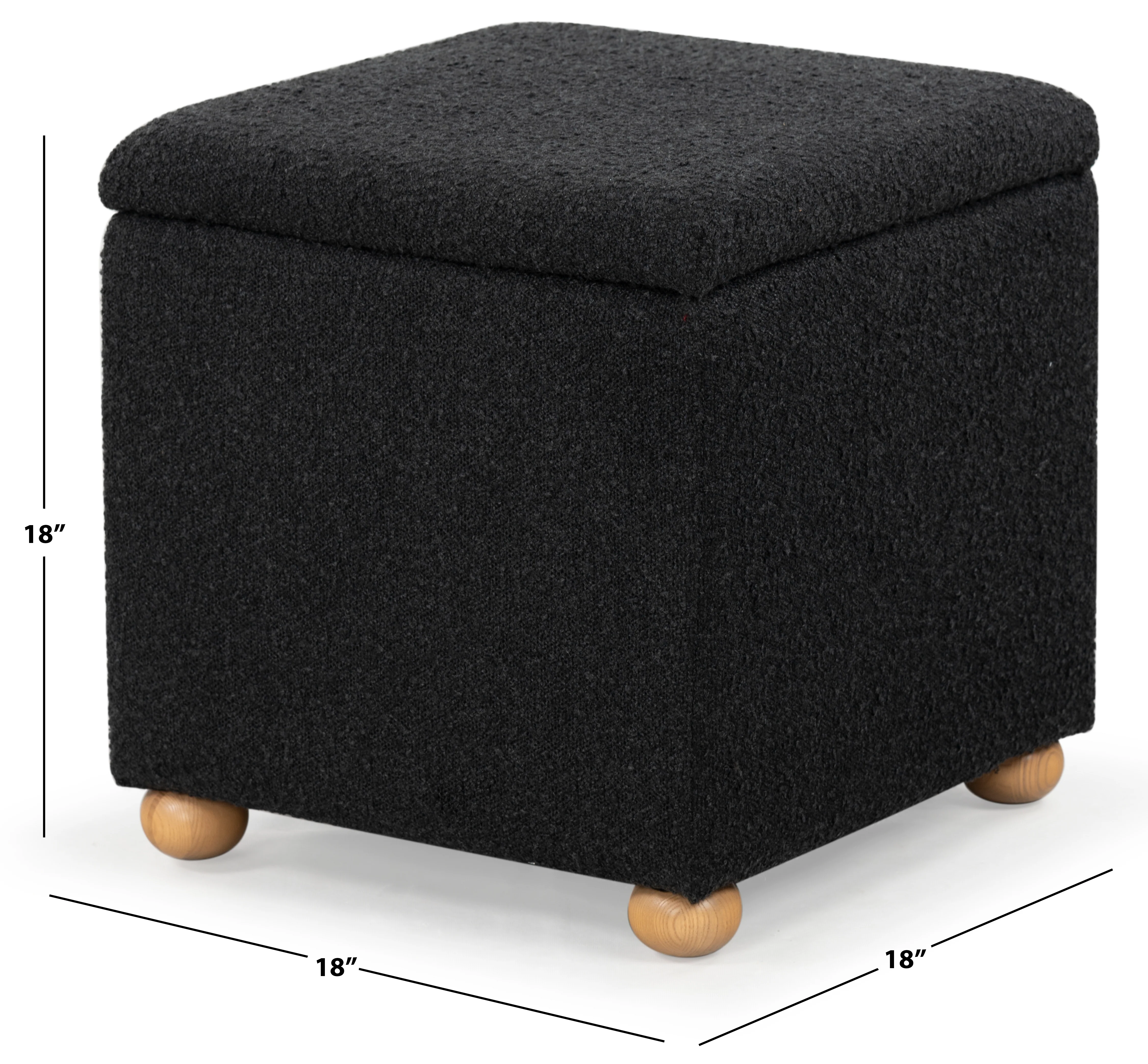 Becka Square Boucle Storage Ottoman - Image 14