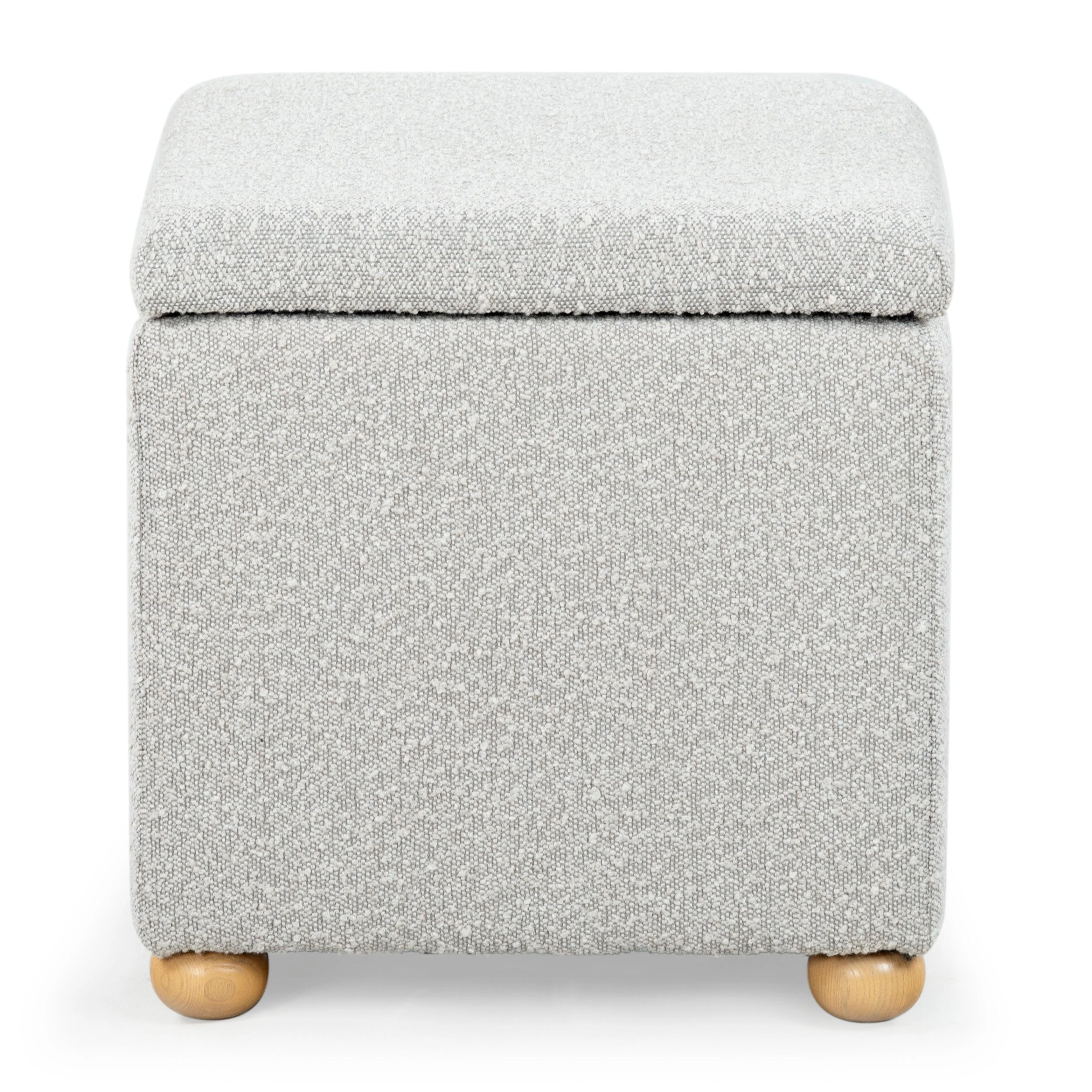 Becka Square Boucle Storage Ottoman - Image 19