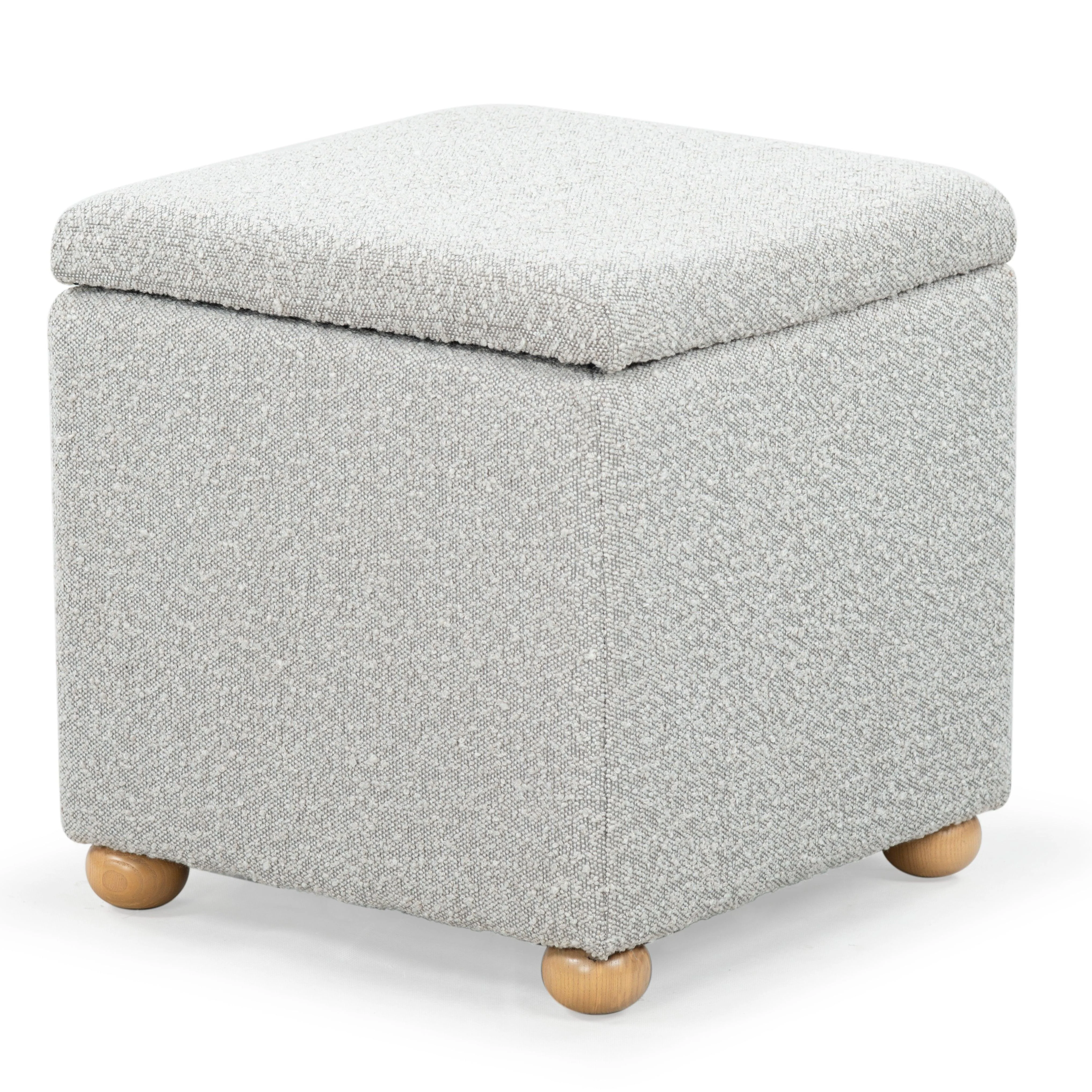 Becka Square Boucle Storage Ottoman - Image 21