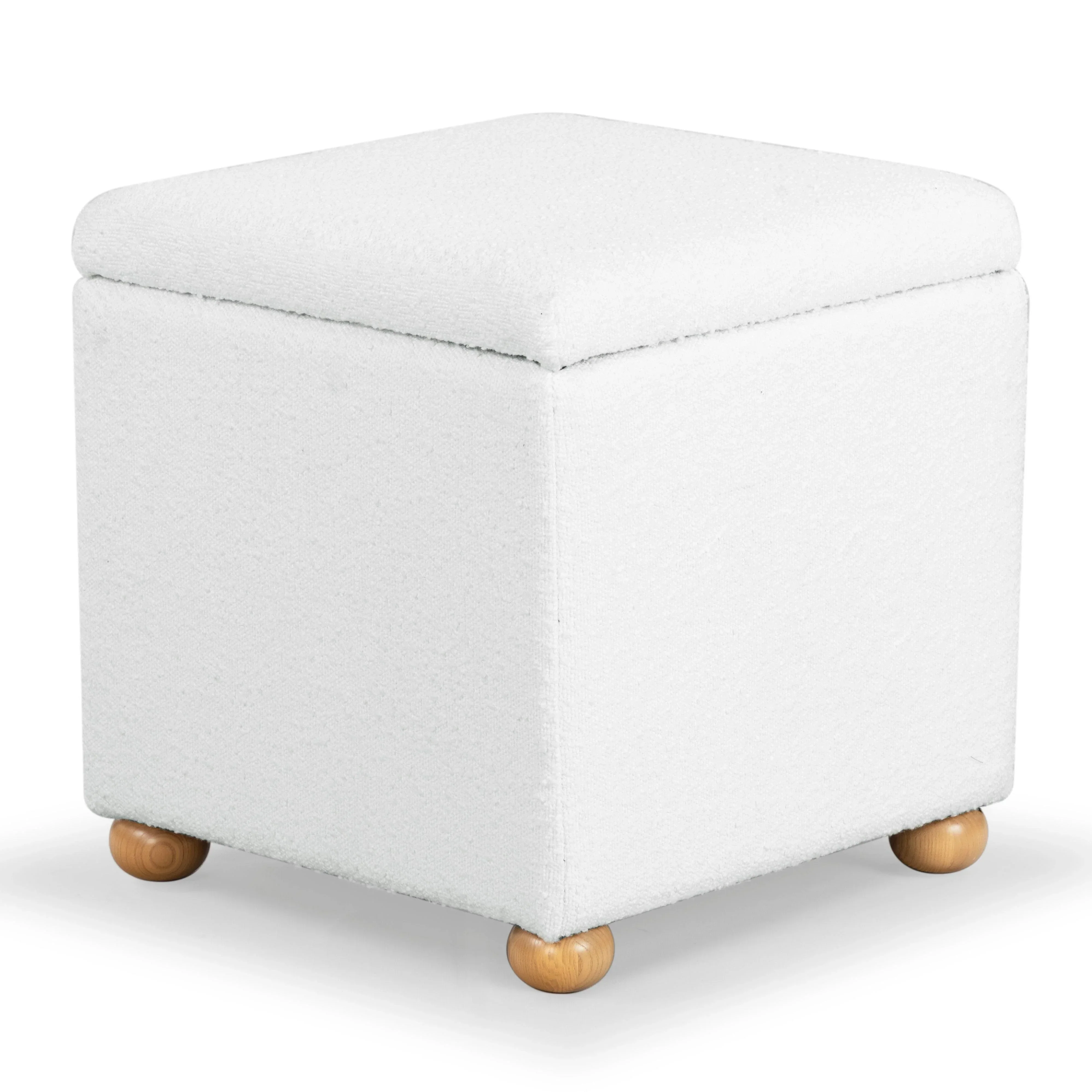 Becka Square Boucle Storage Ottoman - Image 7
