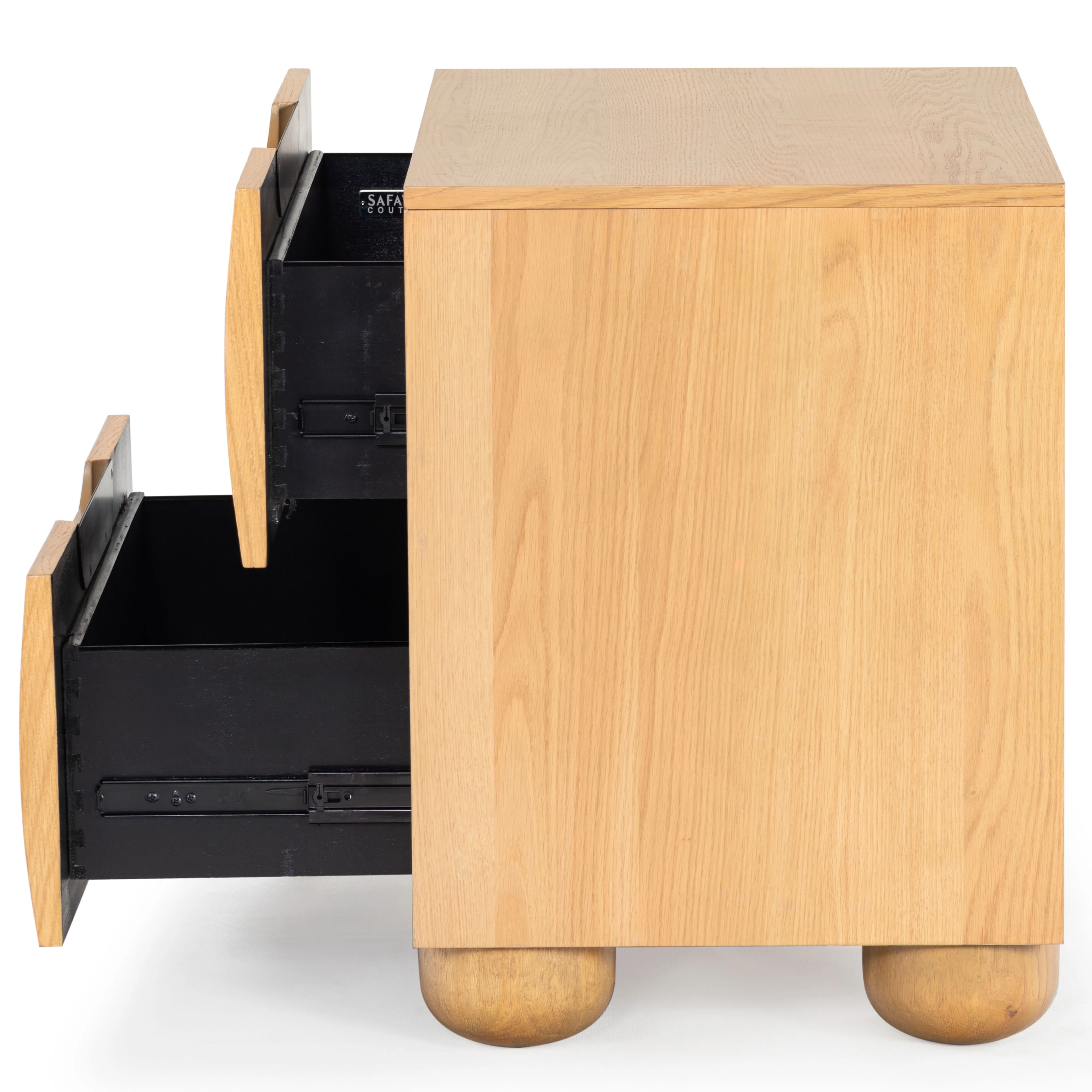 Beethoven Wood 2 Drawer Nightstand - Image 7