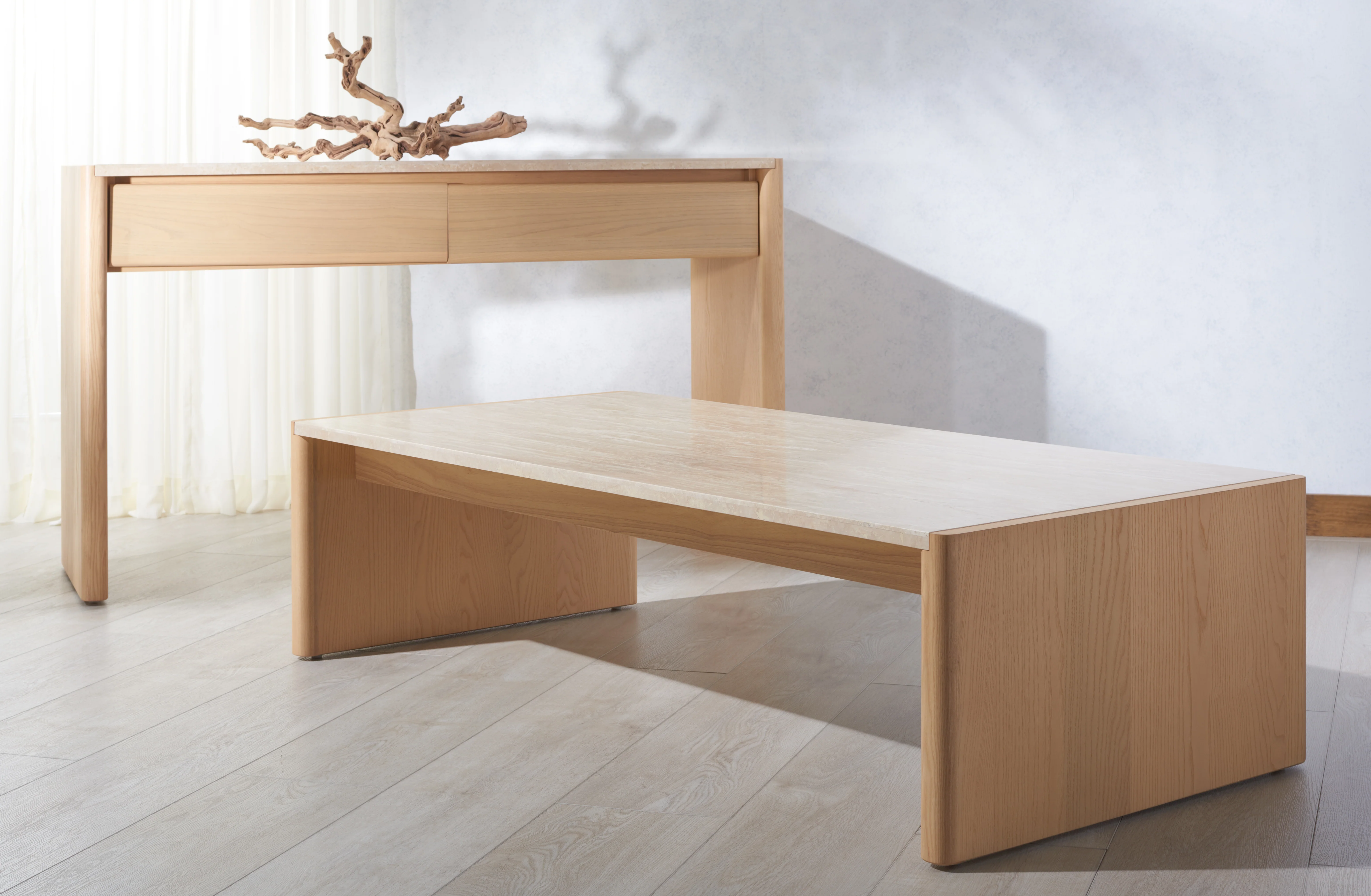 Bellarose Travertine Coffee Table - Image 9
