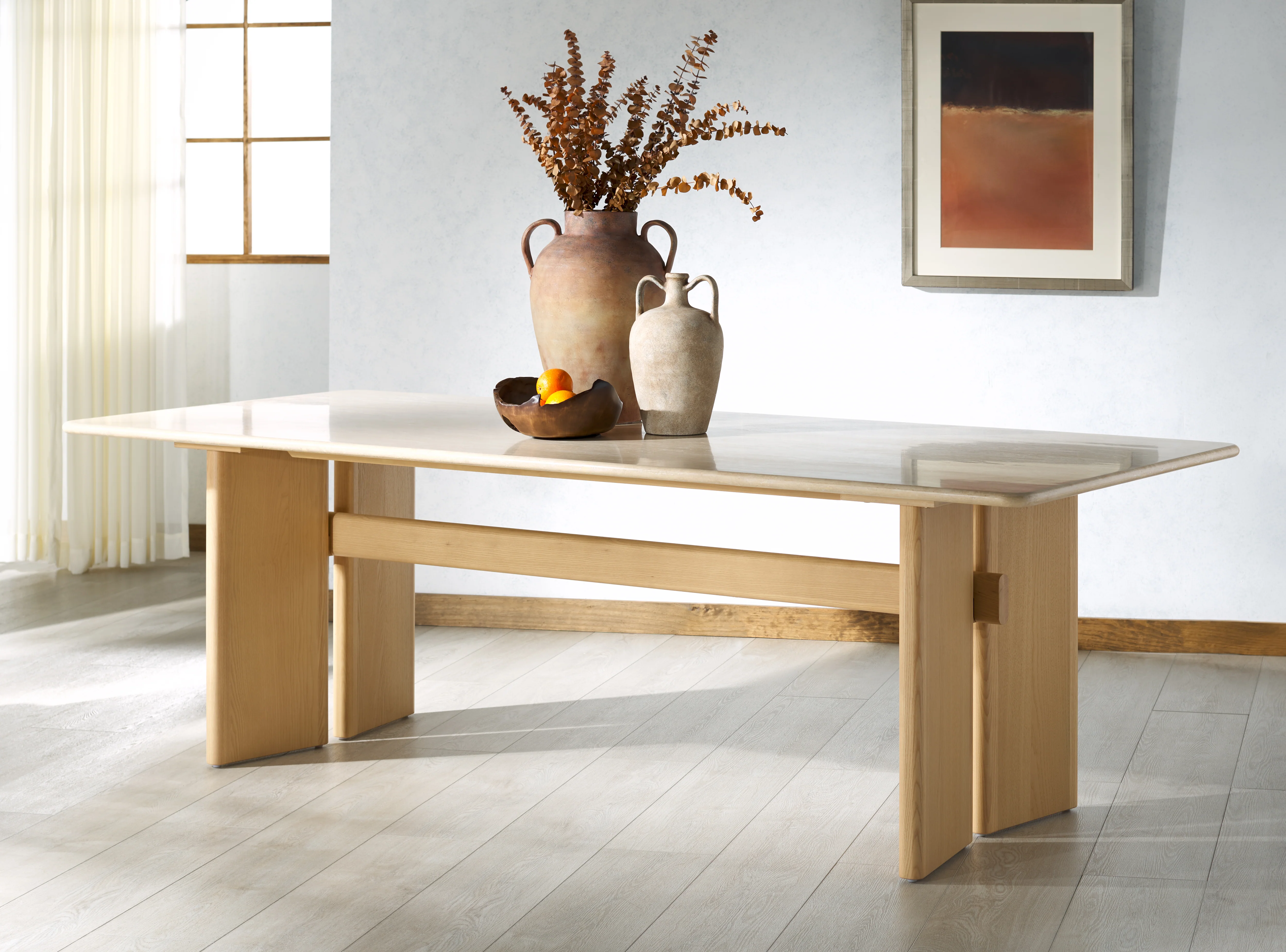 Bellarose Travertine Dining Table - Image 4