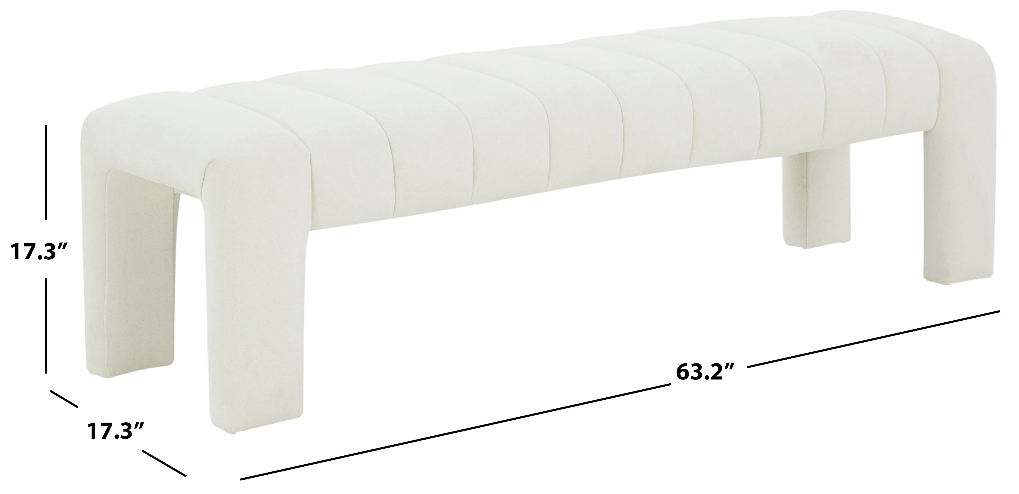 Bellisima Channel Tufted Bench - Image 24