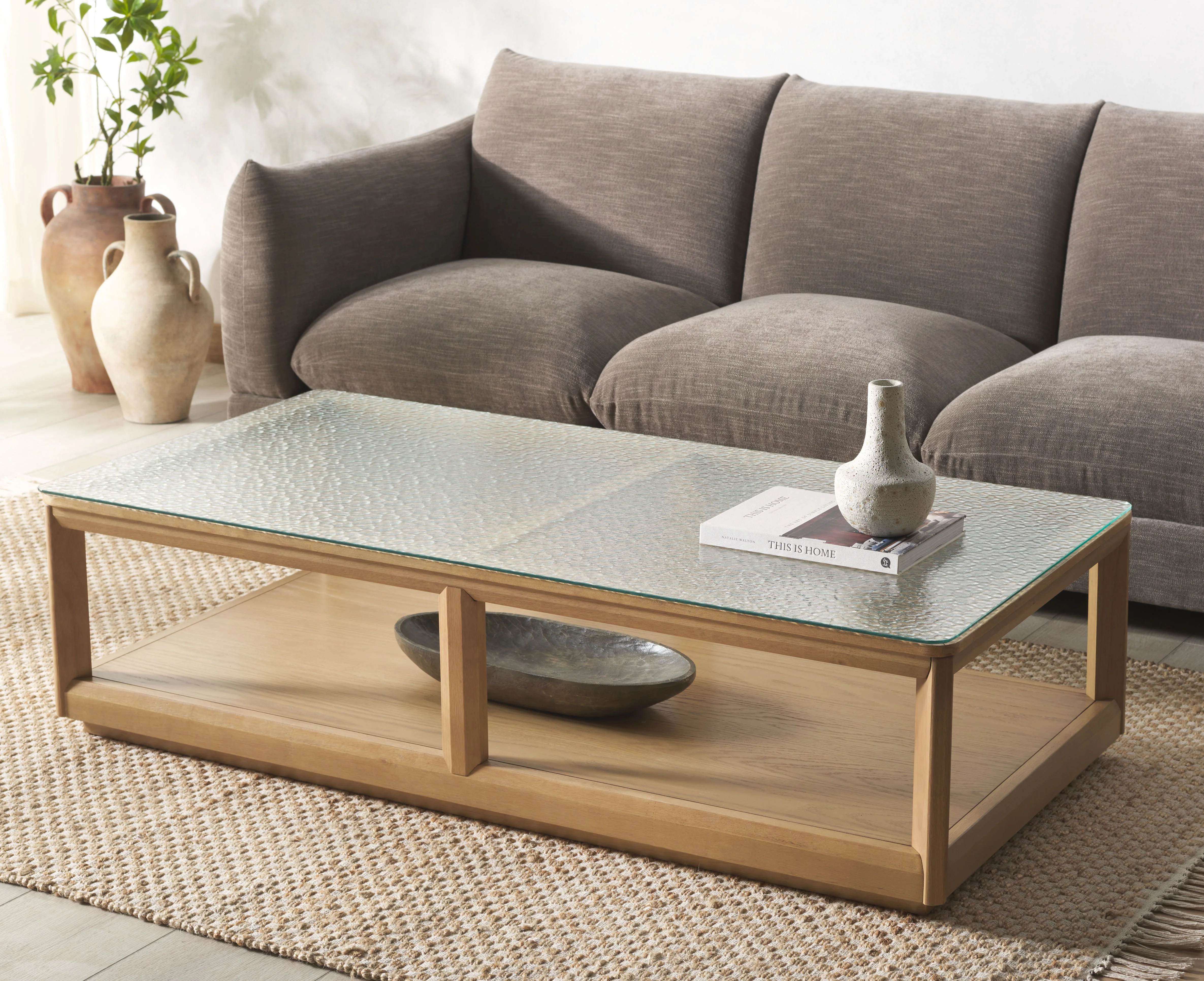 Benecarlo Glass Top Coffee Table - Image 2