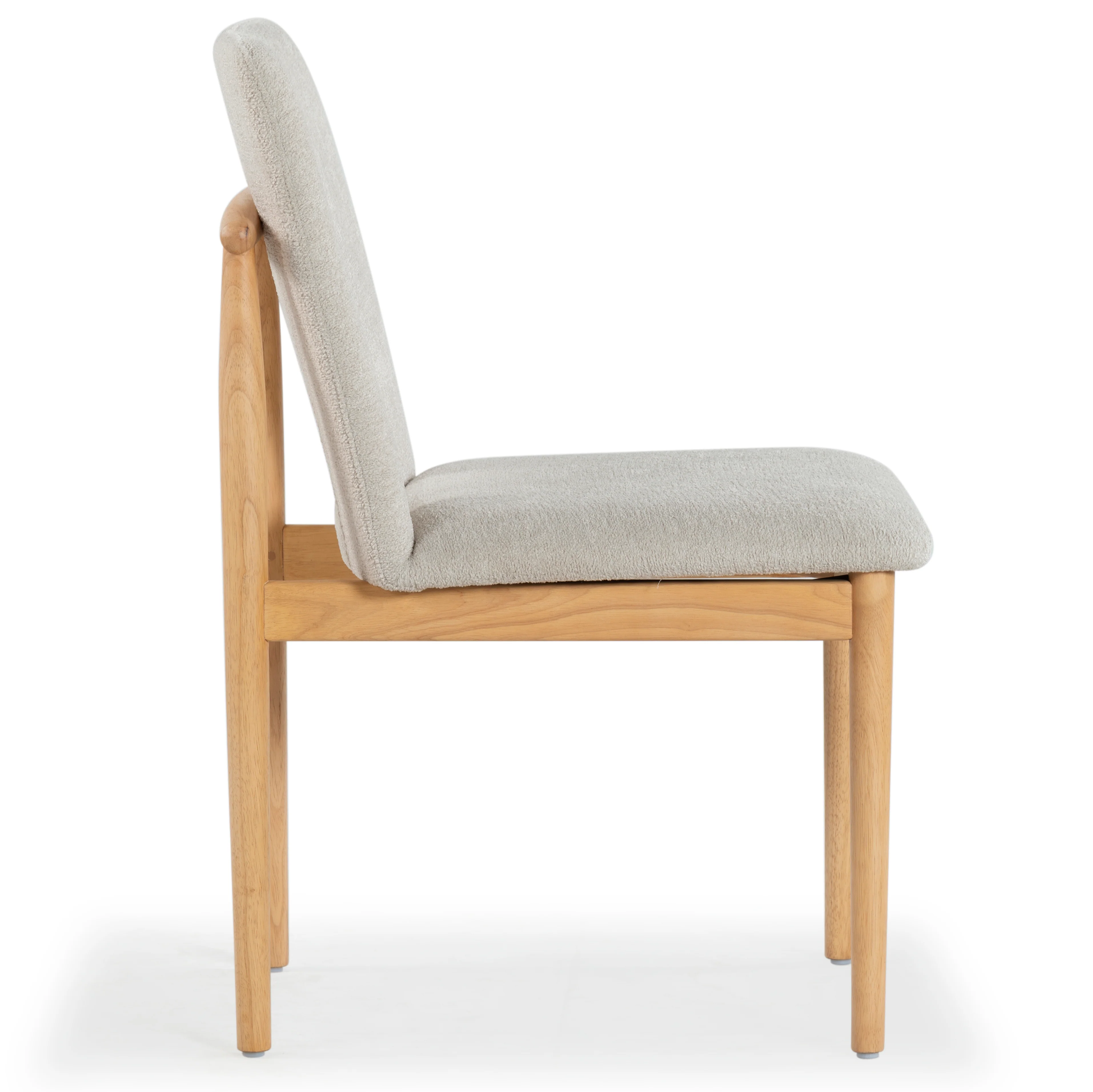 Benjy Wood And Boucle Dining Chair - Set of 2 - Image 10