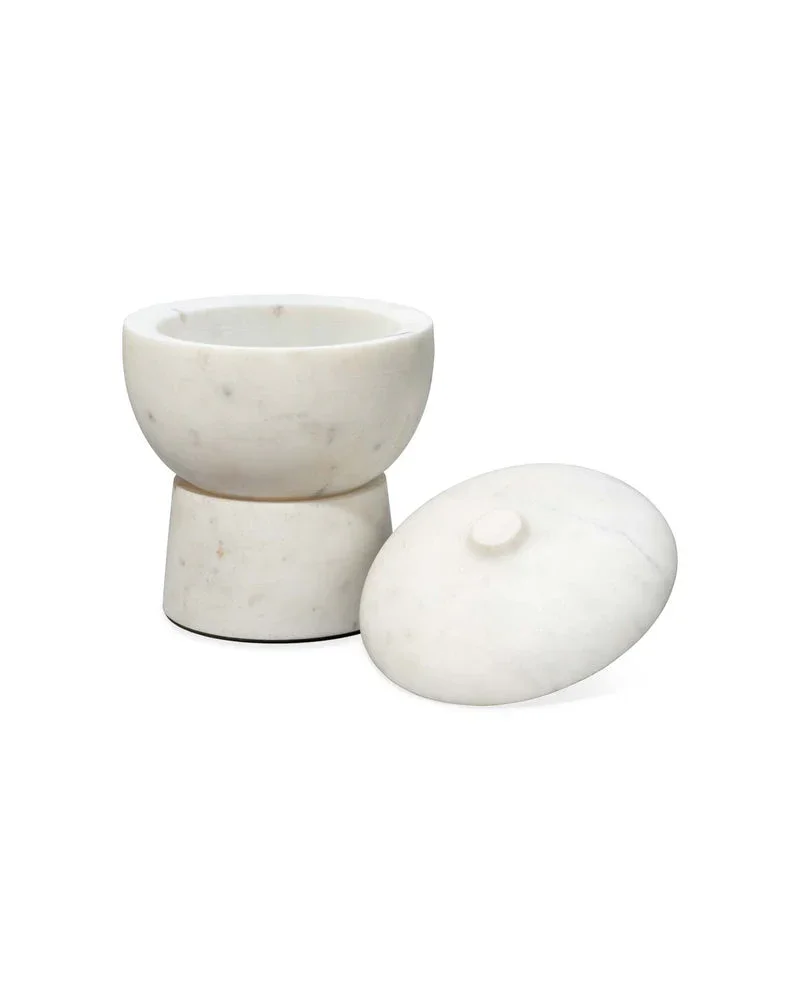 Bennett Marble Medium Storage Bowl w/ Lid