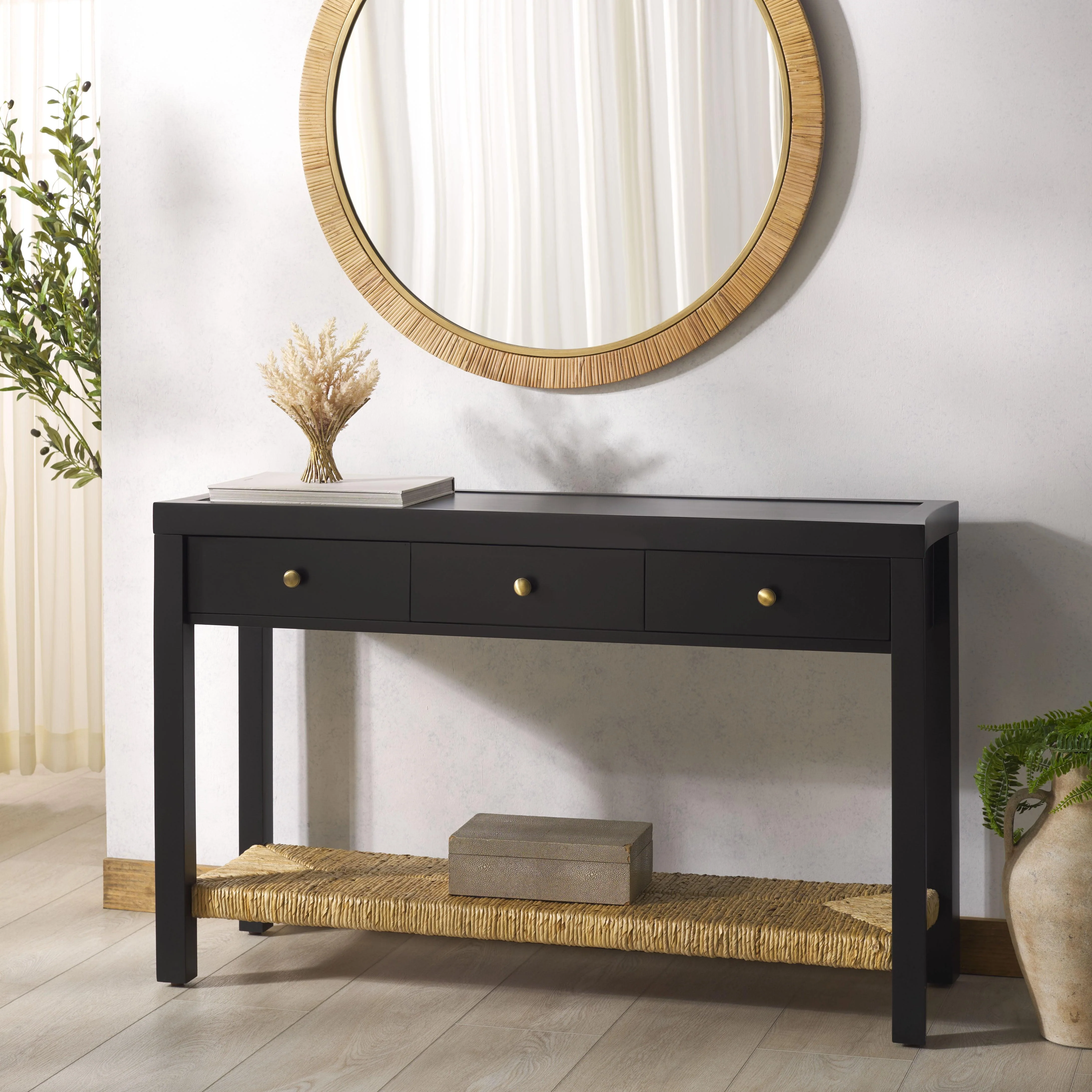Berlynne Banana Stem Shelf Console Table - Image 3