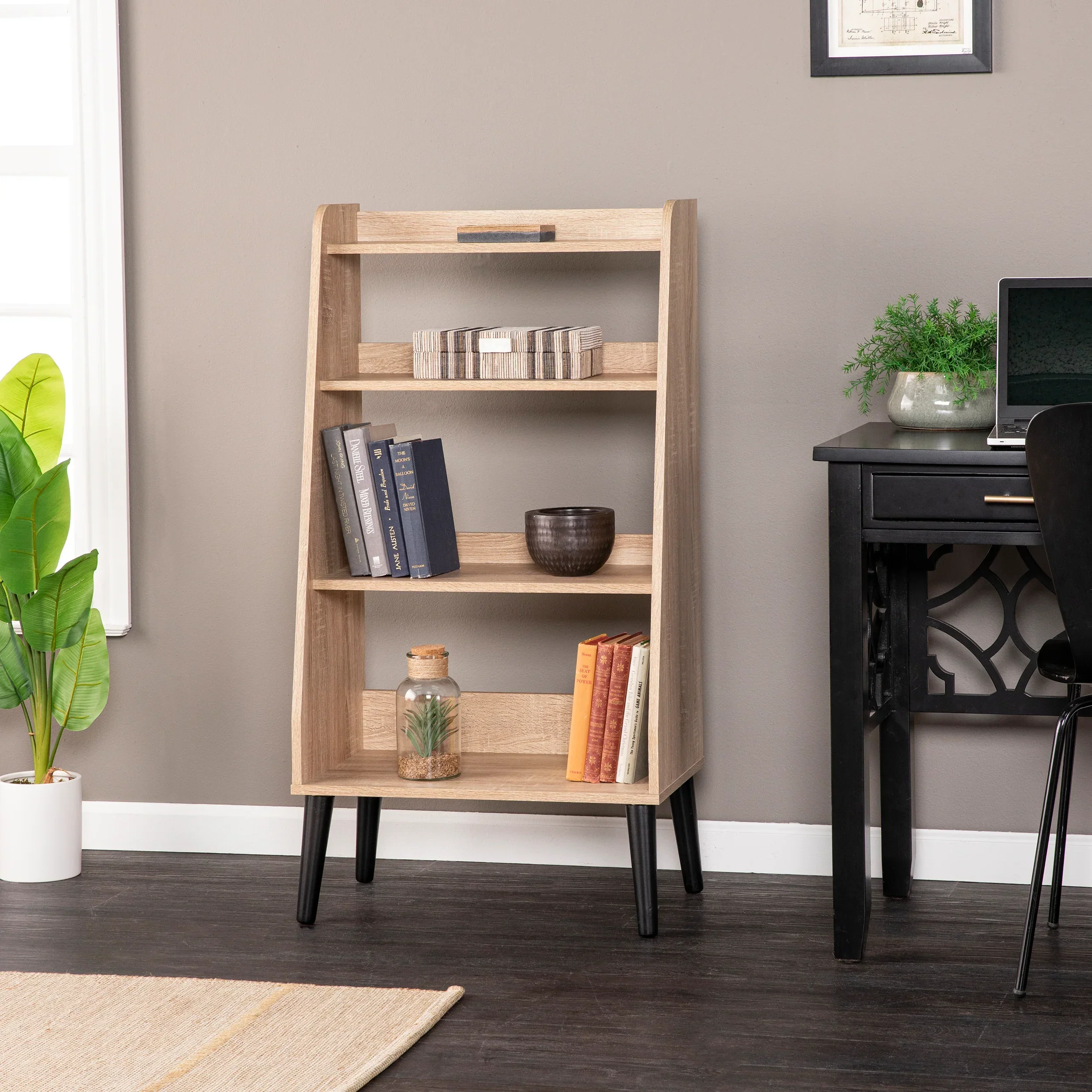 Berritza Midcentury Modern Bookshelf - Natural - Image 2