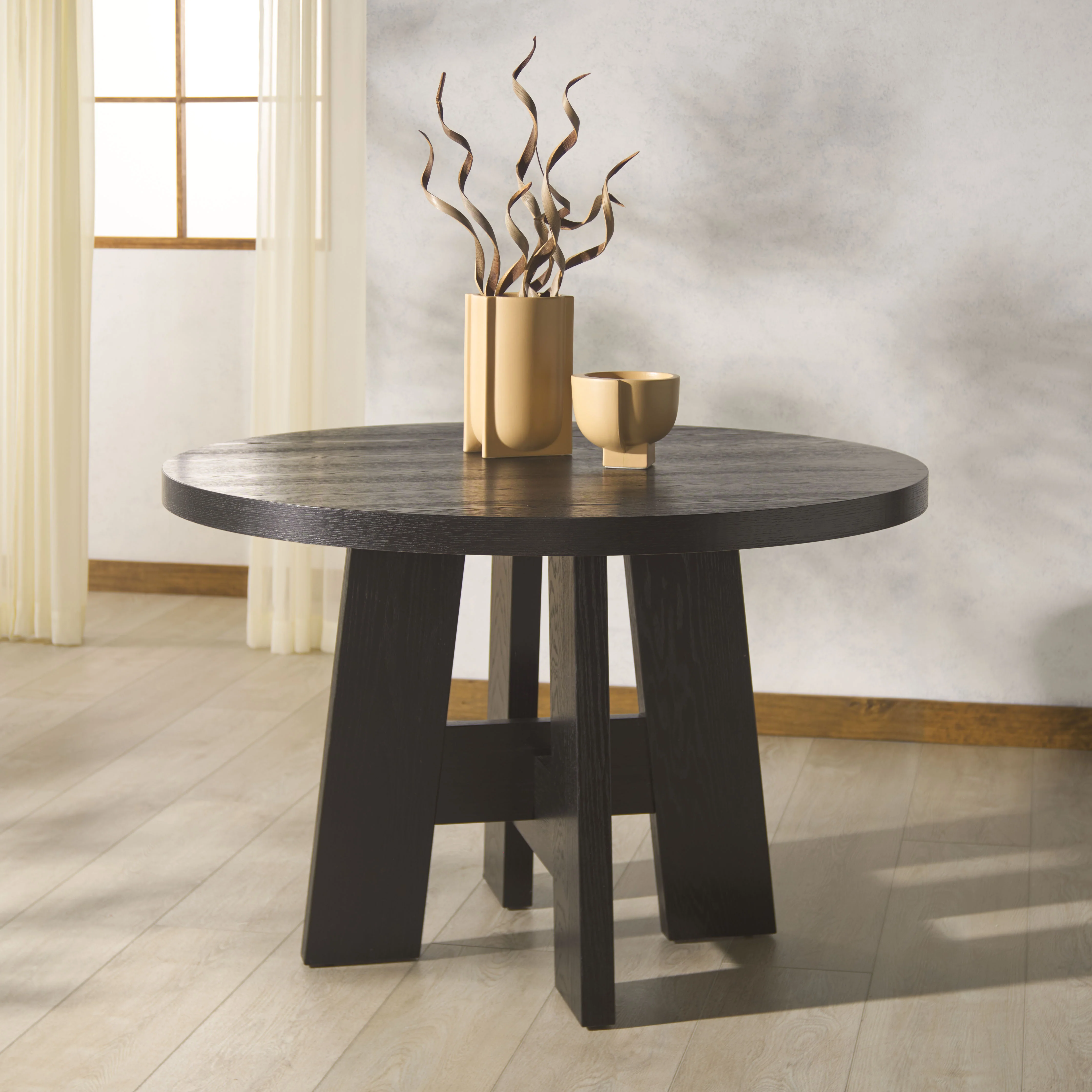 Beverley Round Wood 47" Dining Table - Image 11