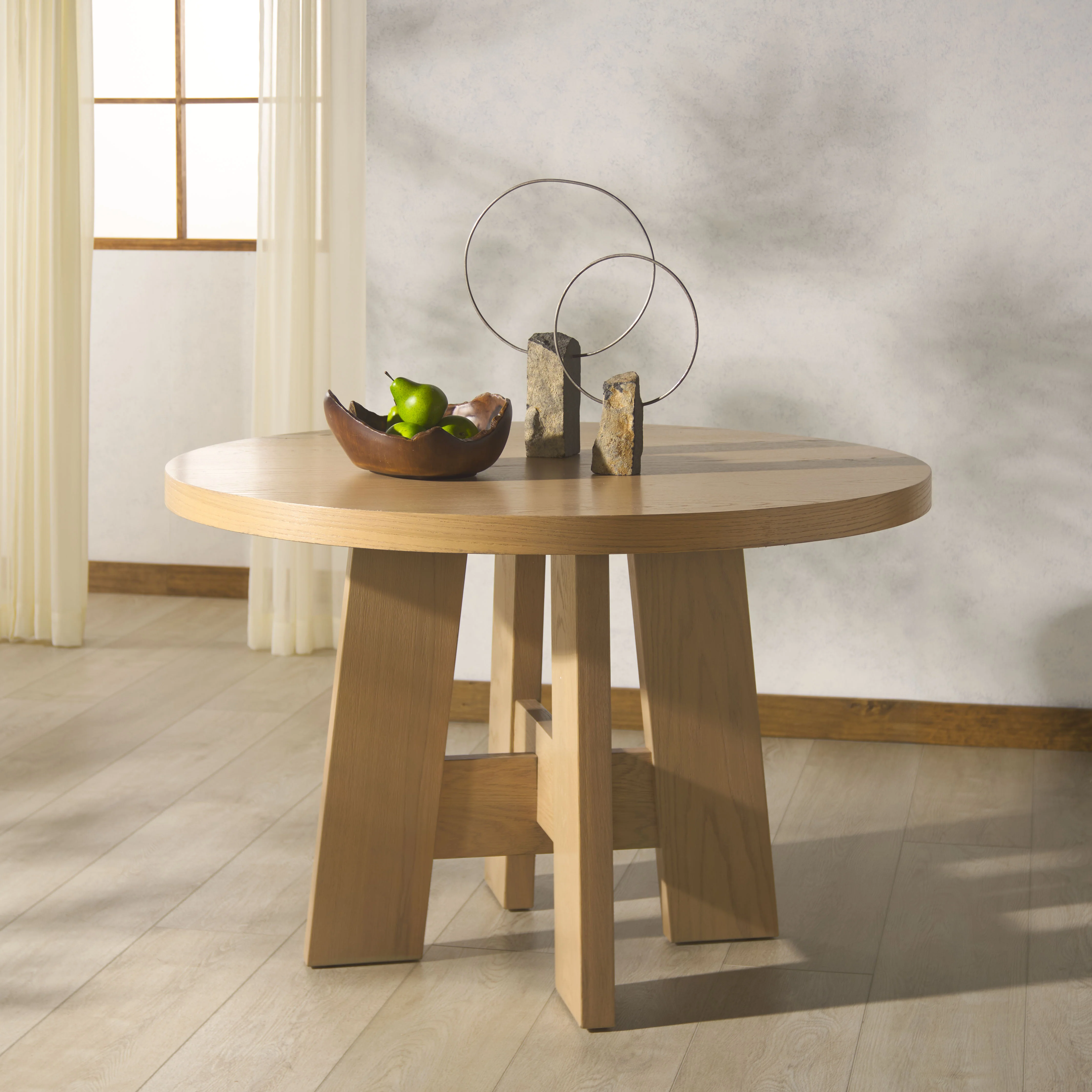 Beverley Round Wood 47" Dining Table - Image 2