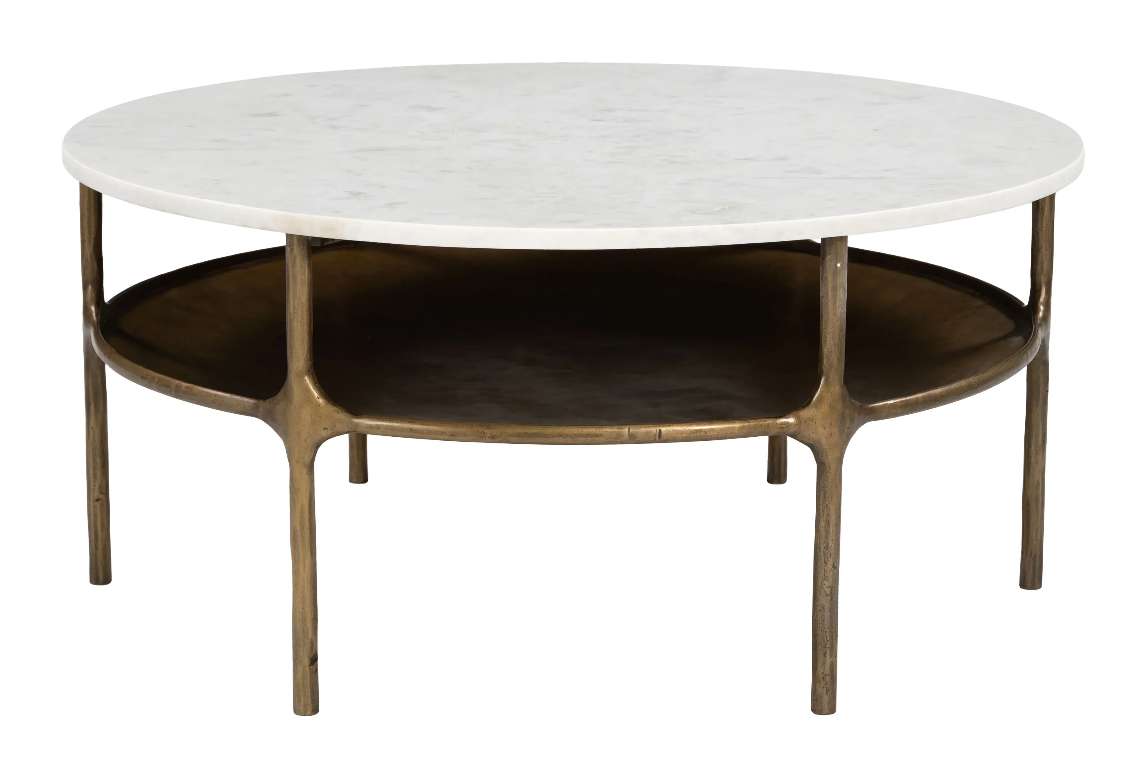 Bild Coffee Table White & Brass - Image 5