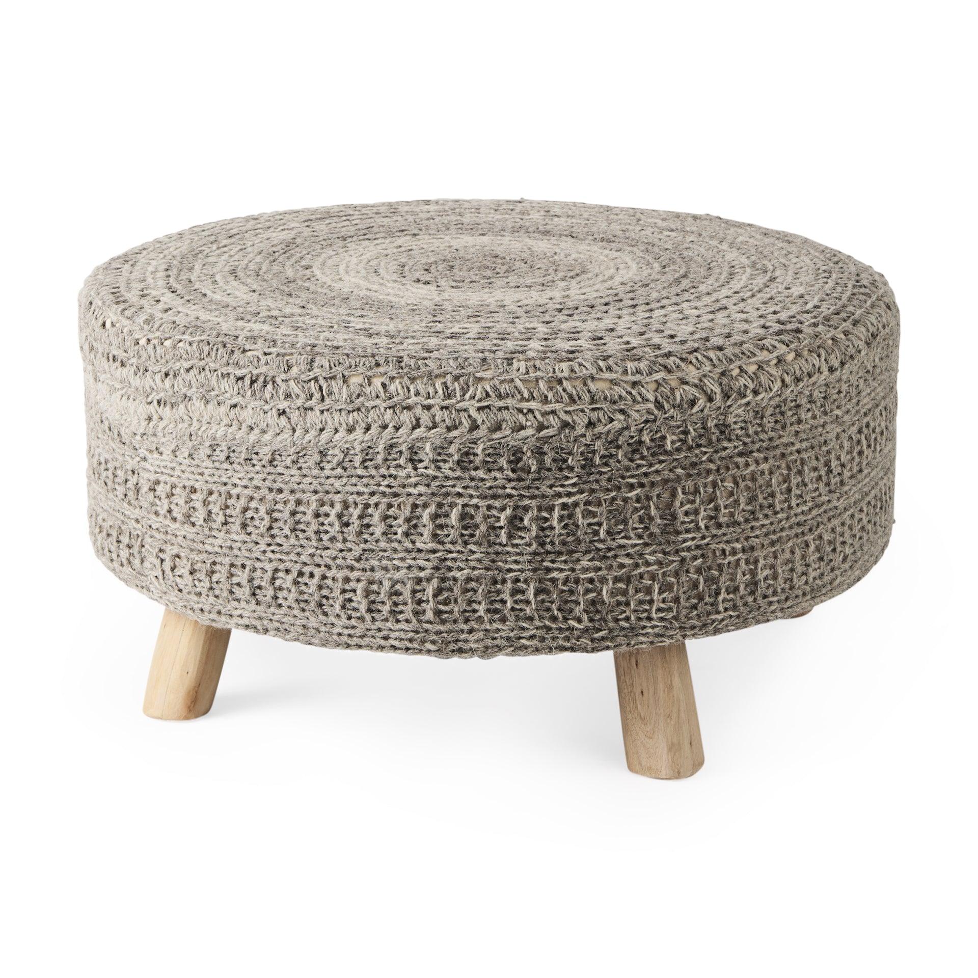 Bina 4 Legged Wool Stool