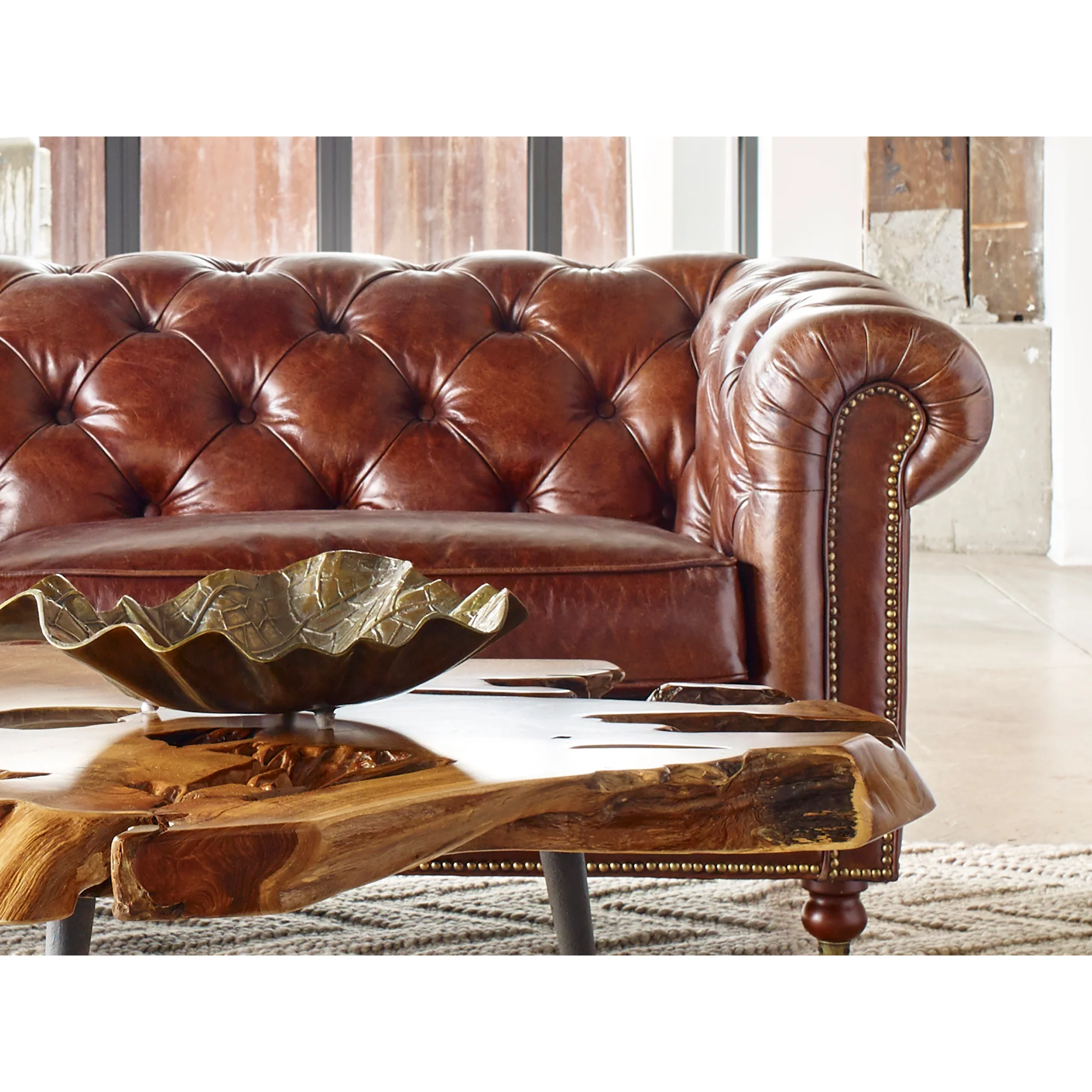 Birmingham Sofa Dark Brown Leather - Image 2