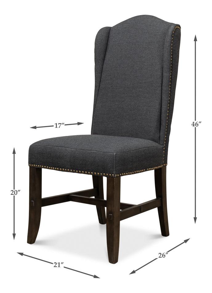 Black High Back Dining Chair - Set of 2 - Image 7
