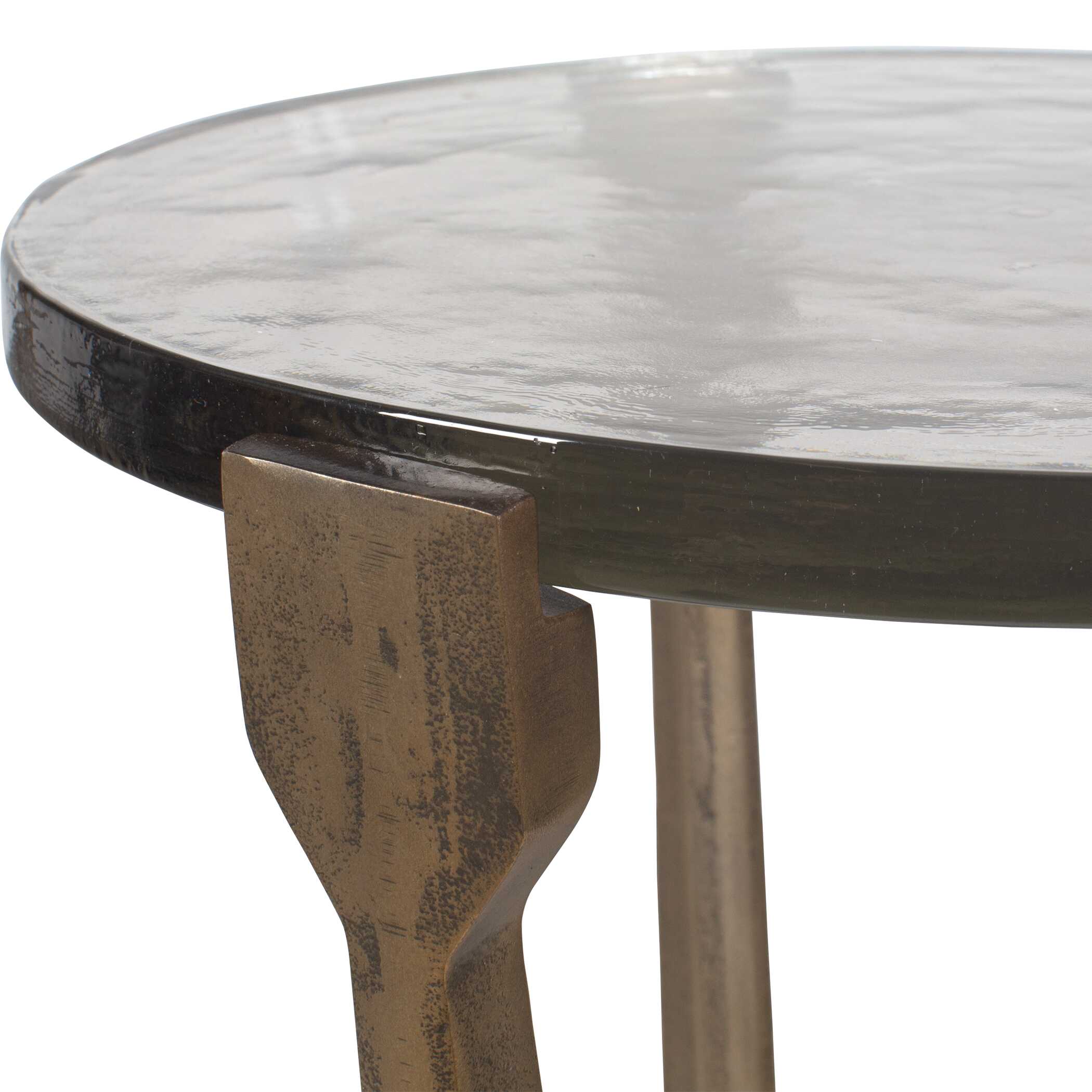 Bohdi Outdoor Brass Accent Table - Image 5