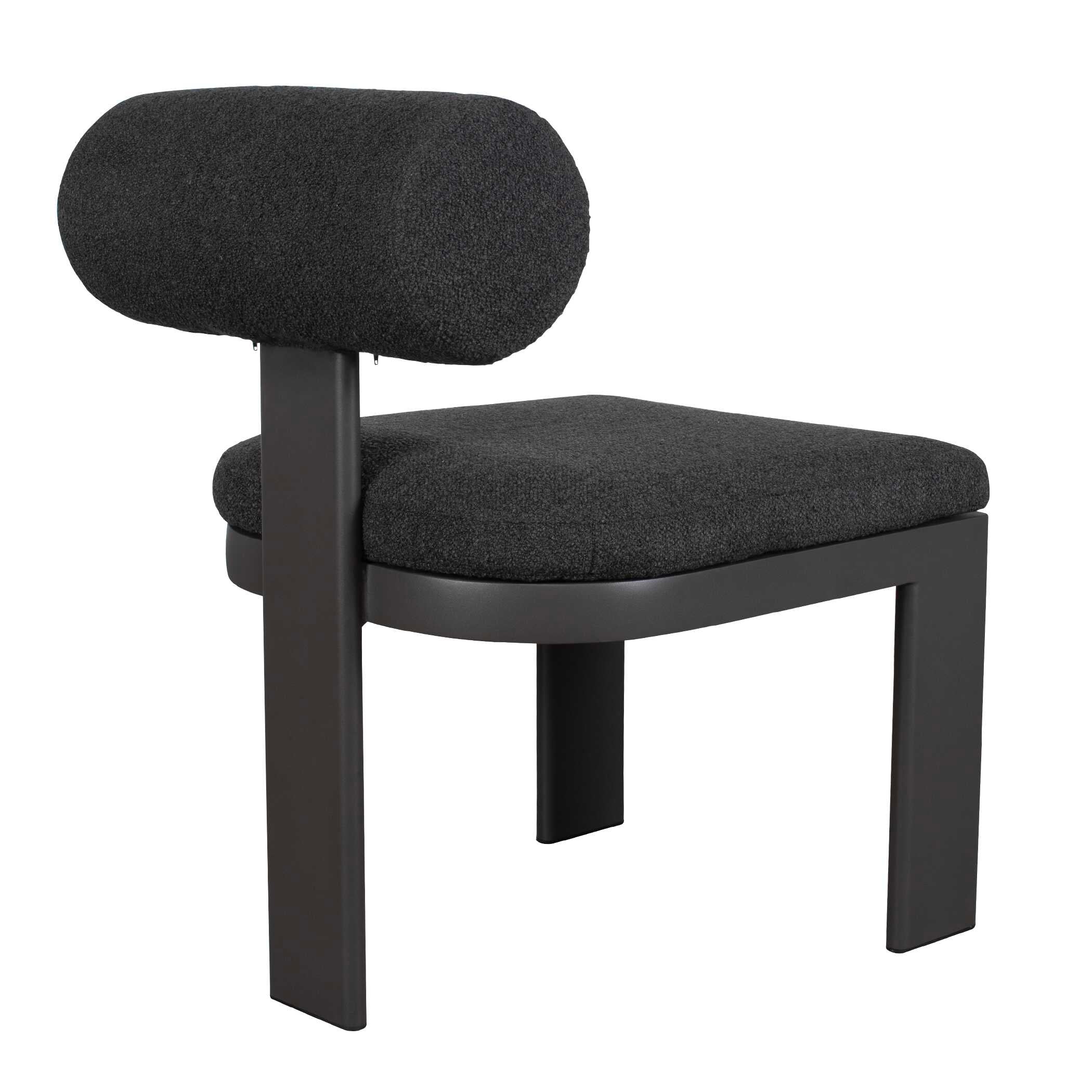 Bolster Back Charcoal Outdoor Dining Chair - Set of 2 - Image 6