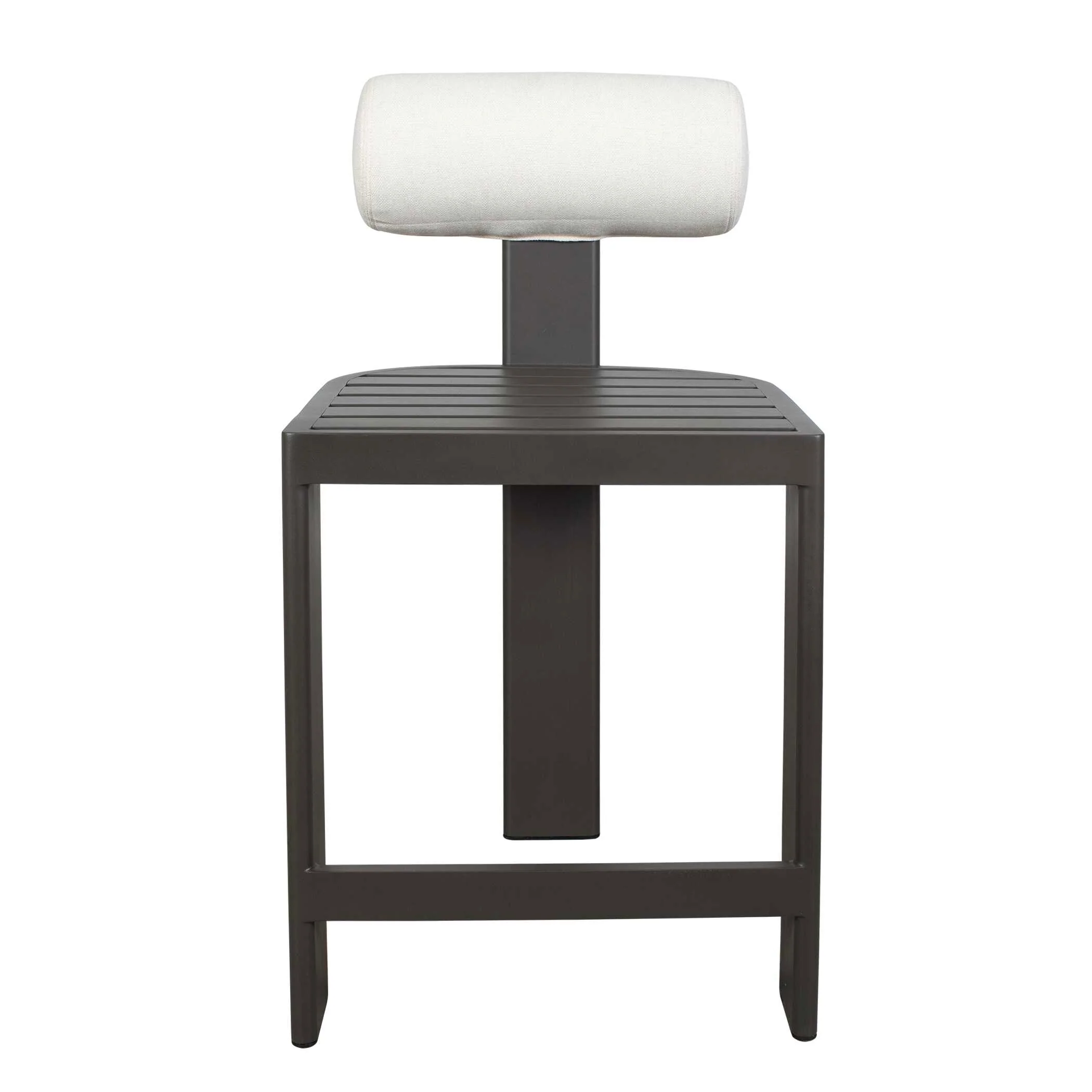 Bolster Back White Outdoor Counter Stool - Image 9
