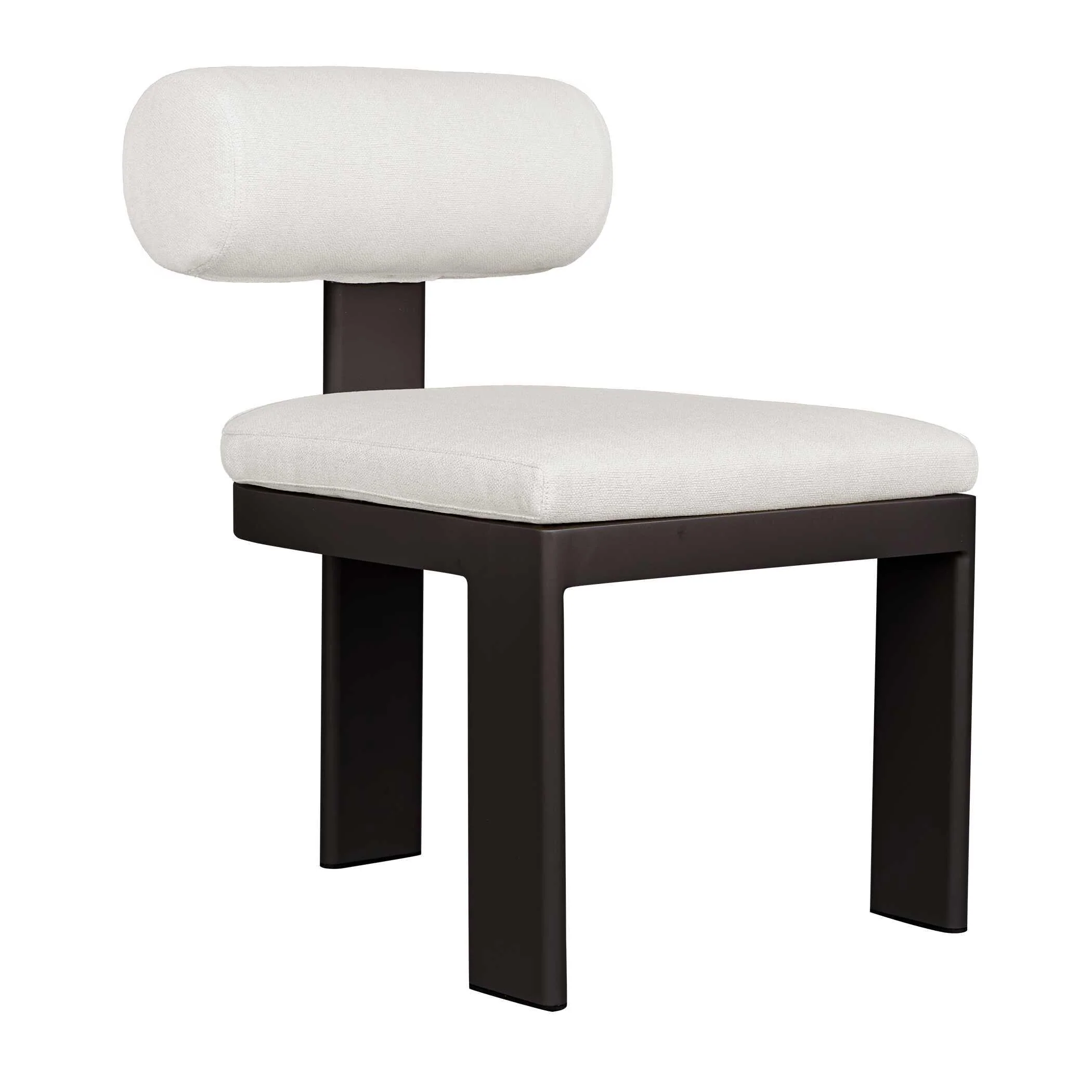 Bolster Back White Outdoor Dining Chair - Set of 2