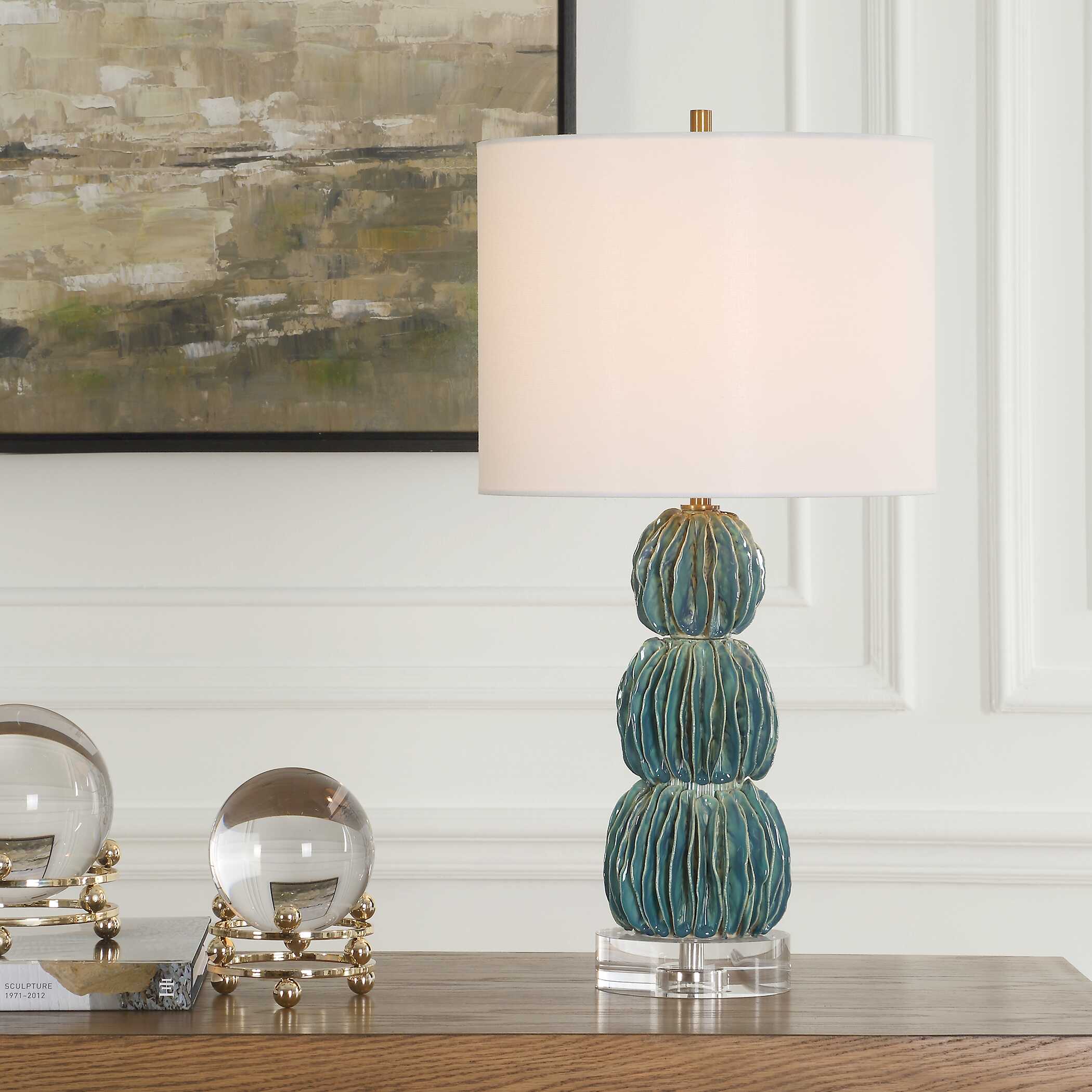 Bonaire Teal Blue Table Lamp - Image 2
