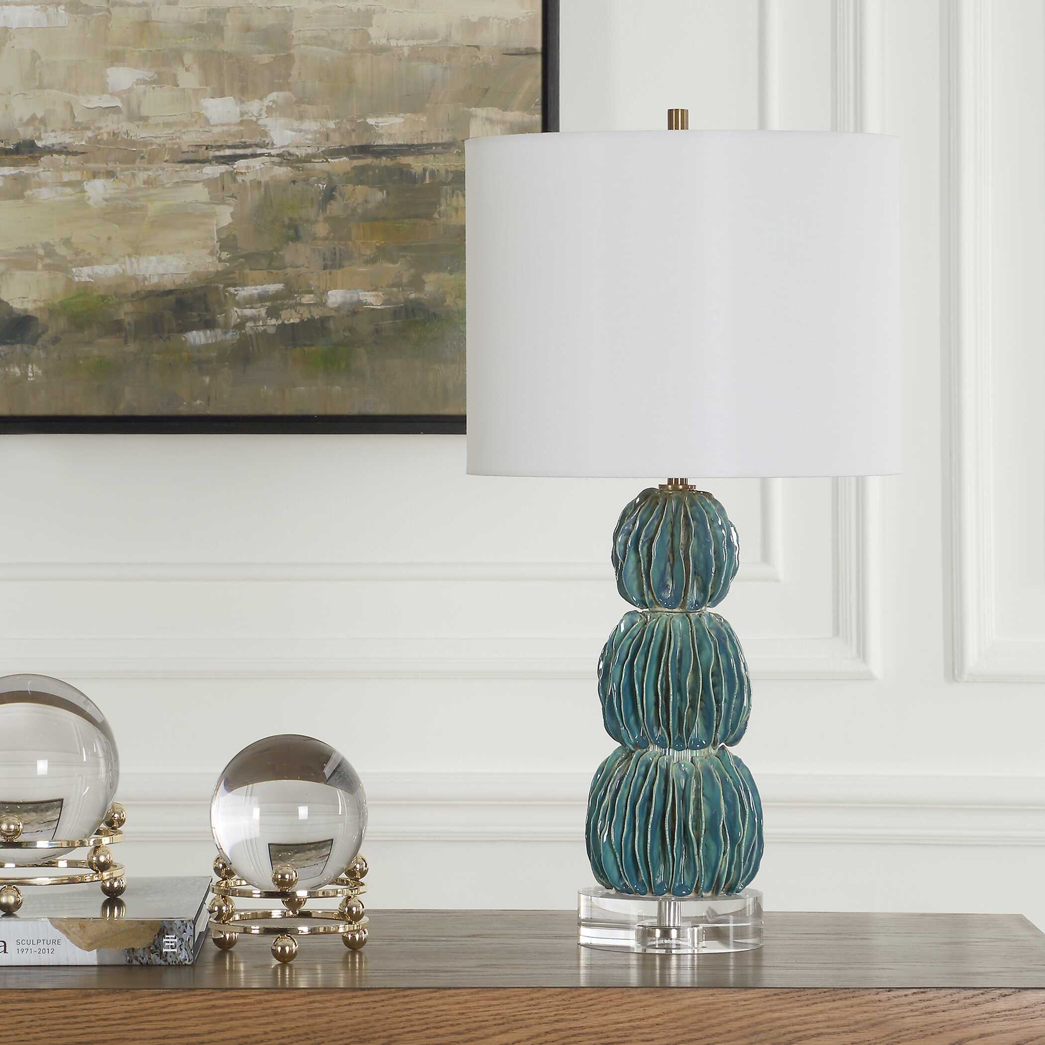 Bonaire Teal Blue Table Lamp - Image 3
