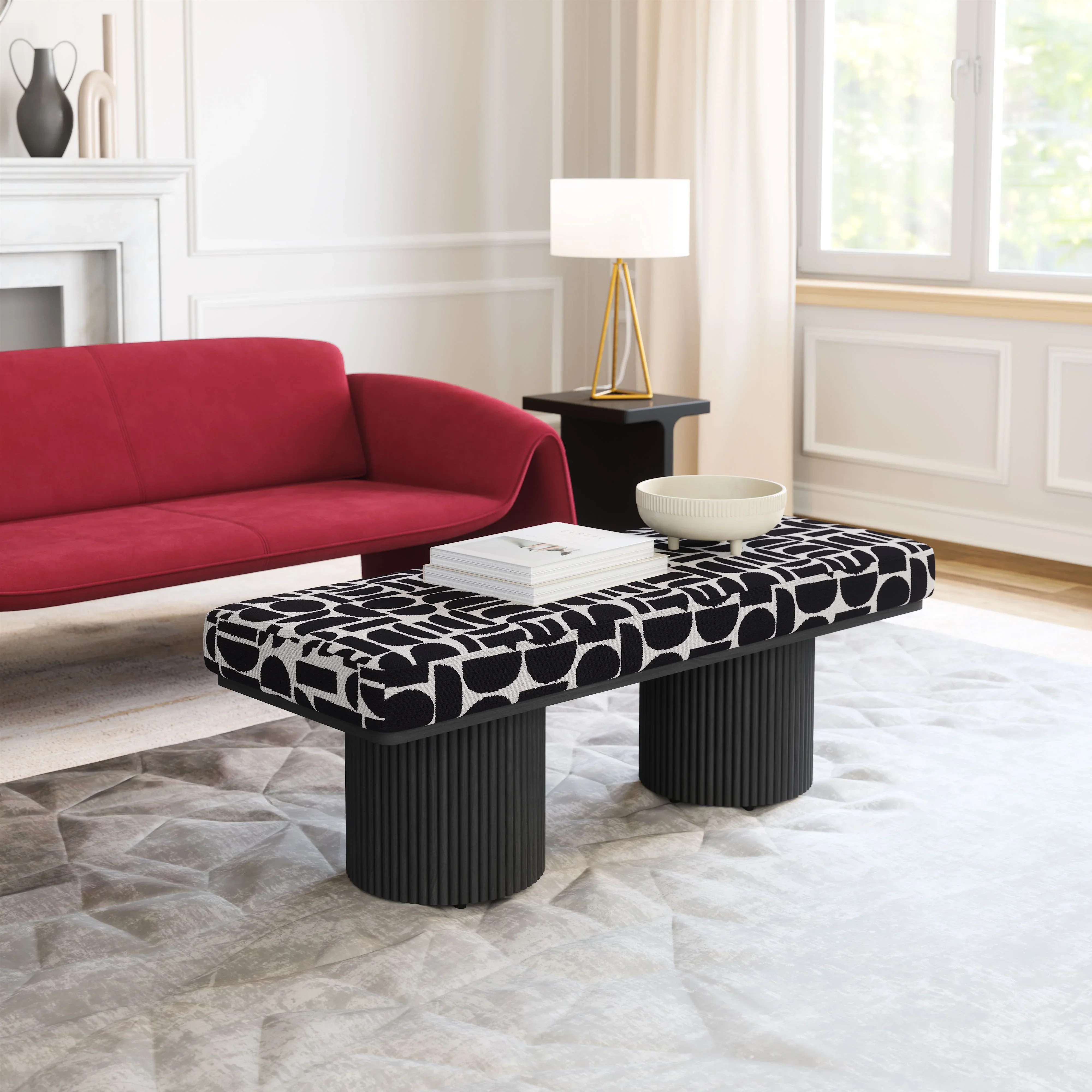 Botoia Bench Black & White - Image 2