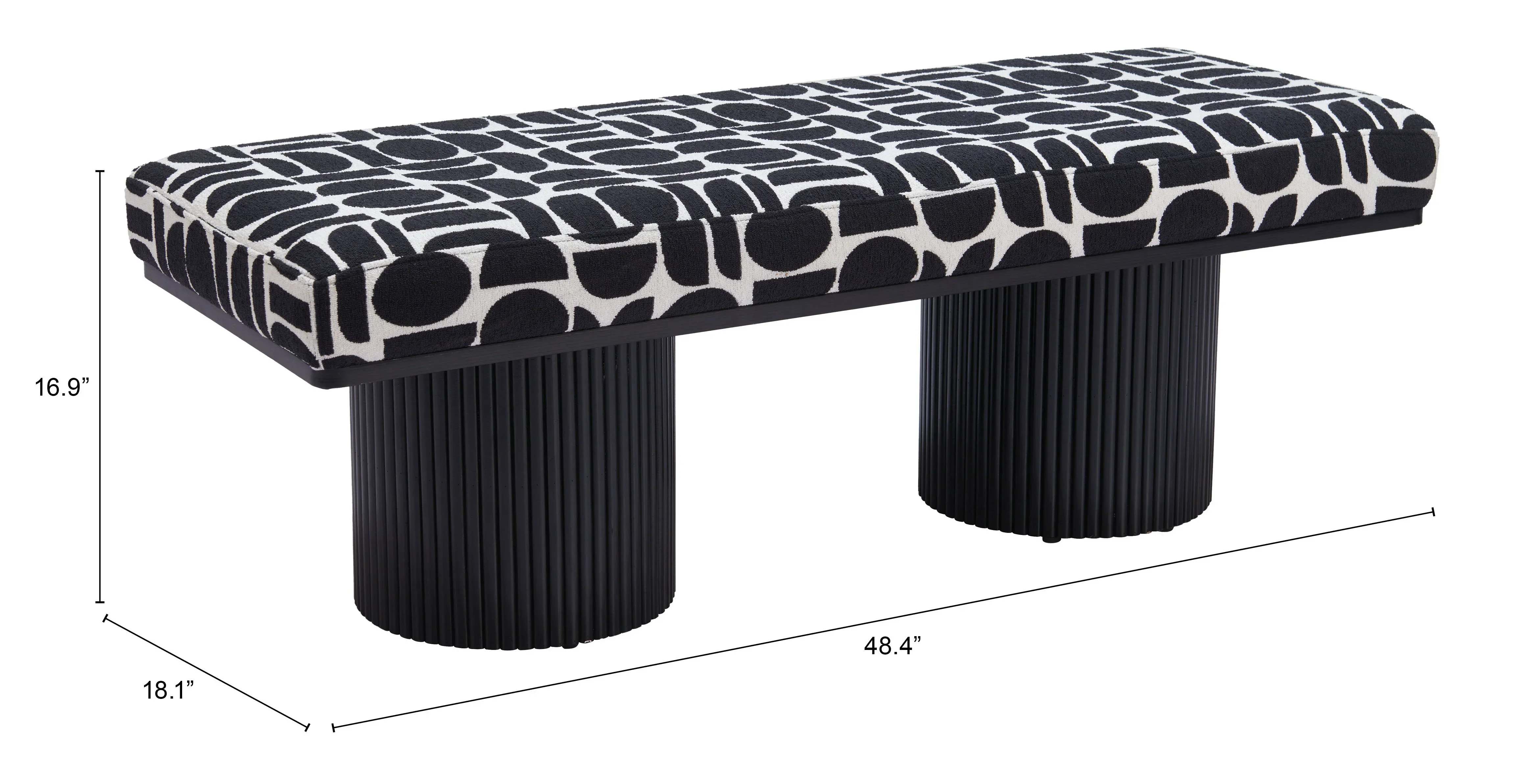 Botoia Bench Black & White - Image 5