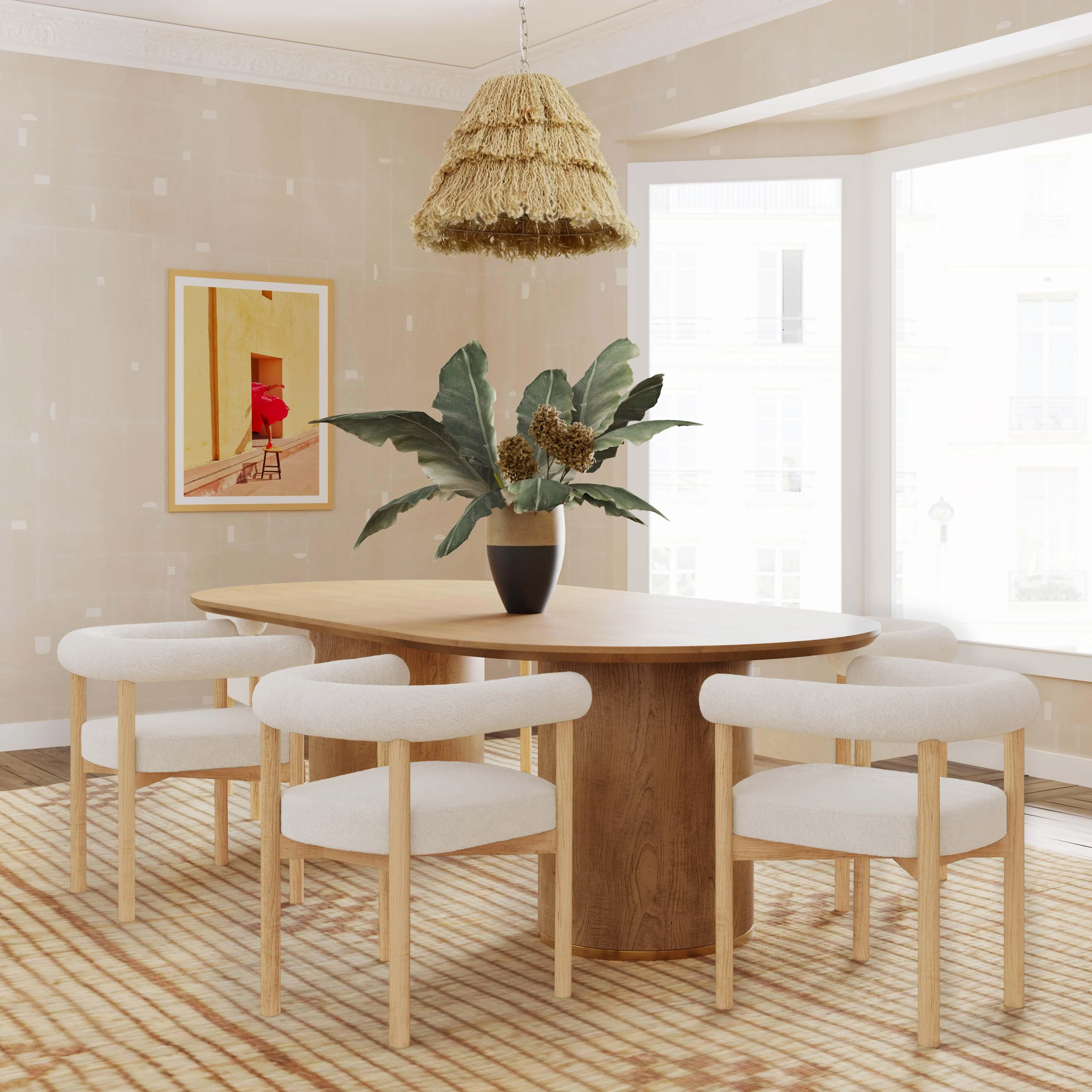 Brandy Natural Ash Wood Oval Dining Table - Image 2