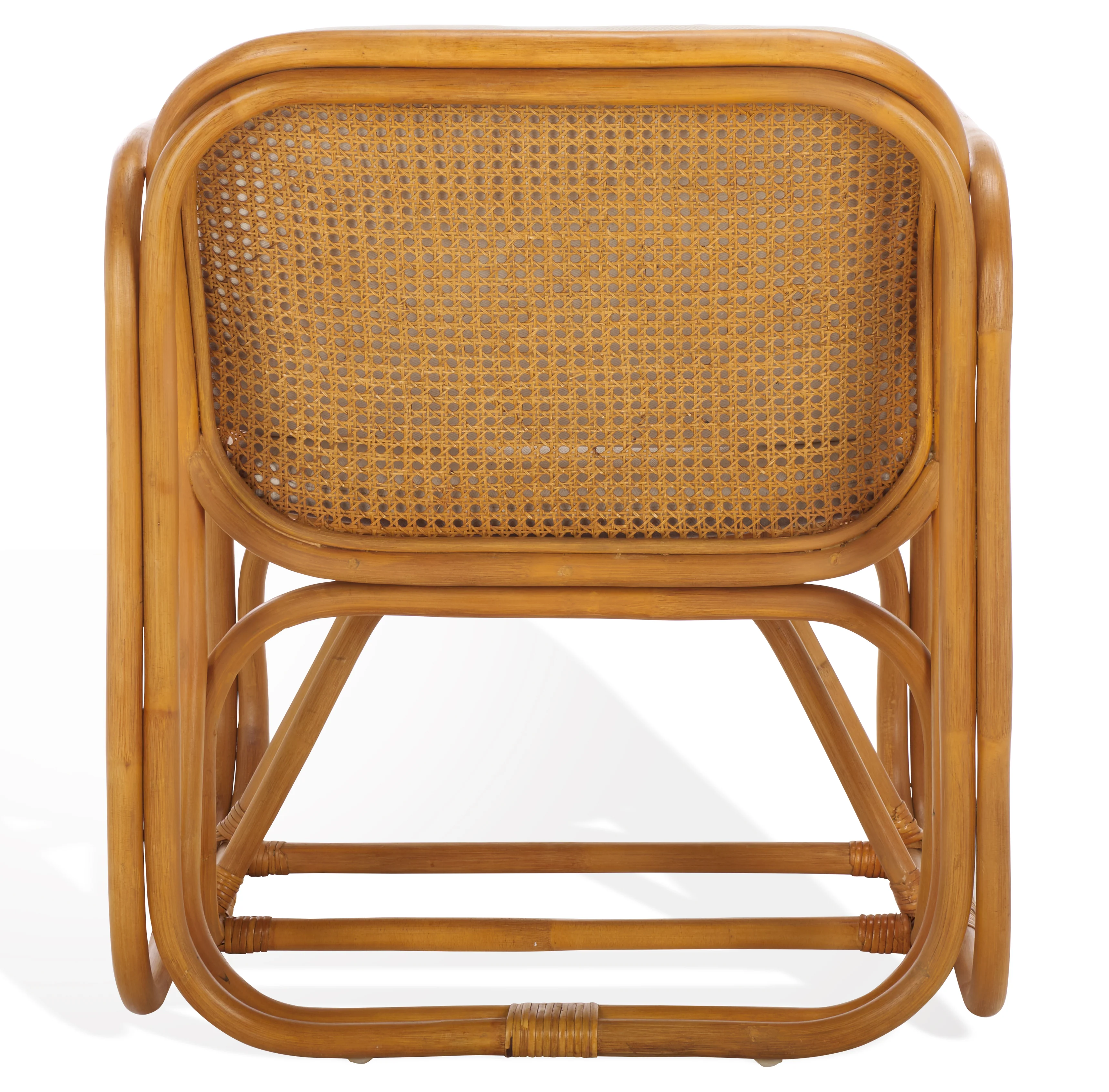 Brauner Rattan Pole Accent Chair - Image 4