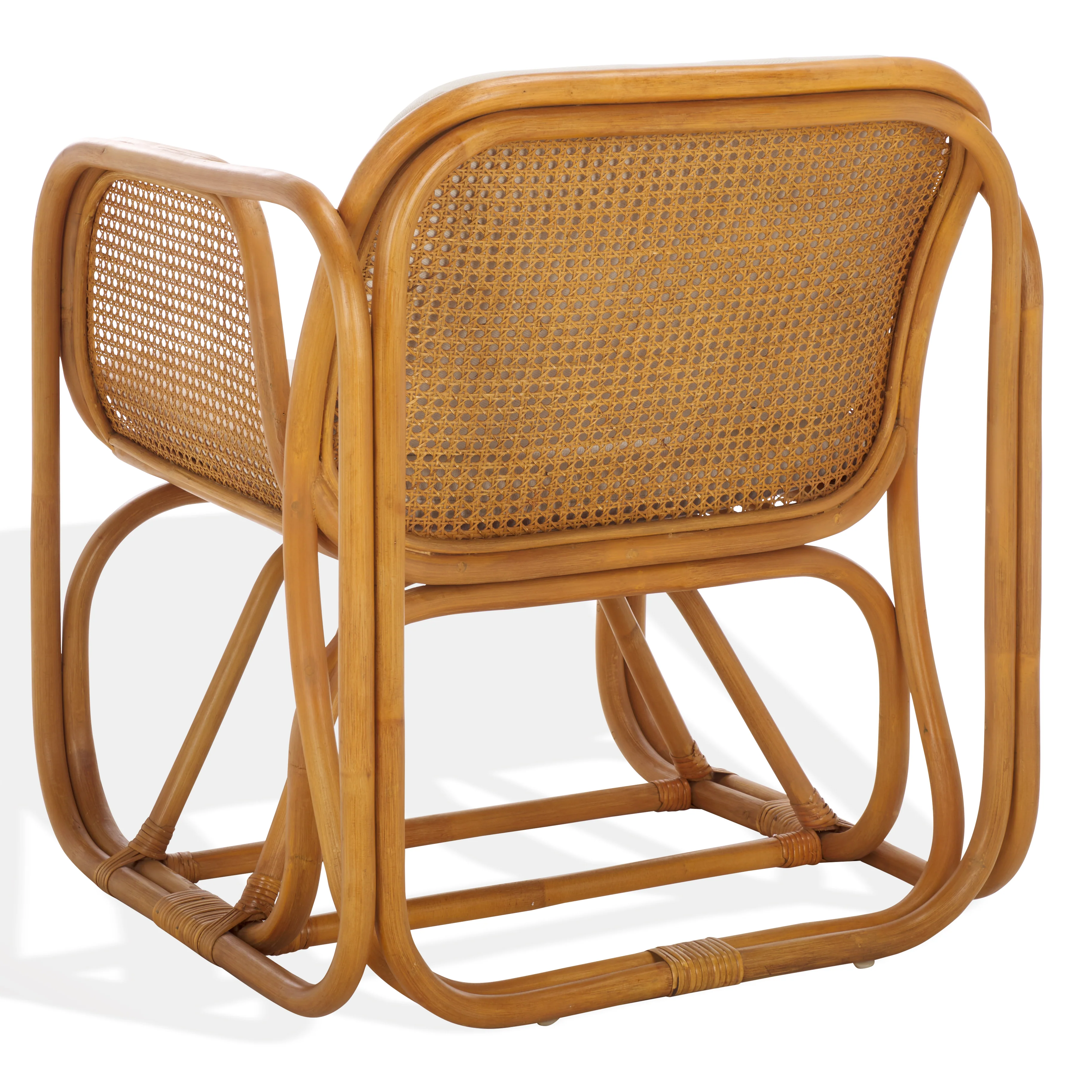 Brauner Rattan Pole Accent Chair - Image 8