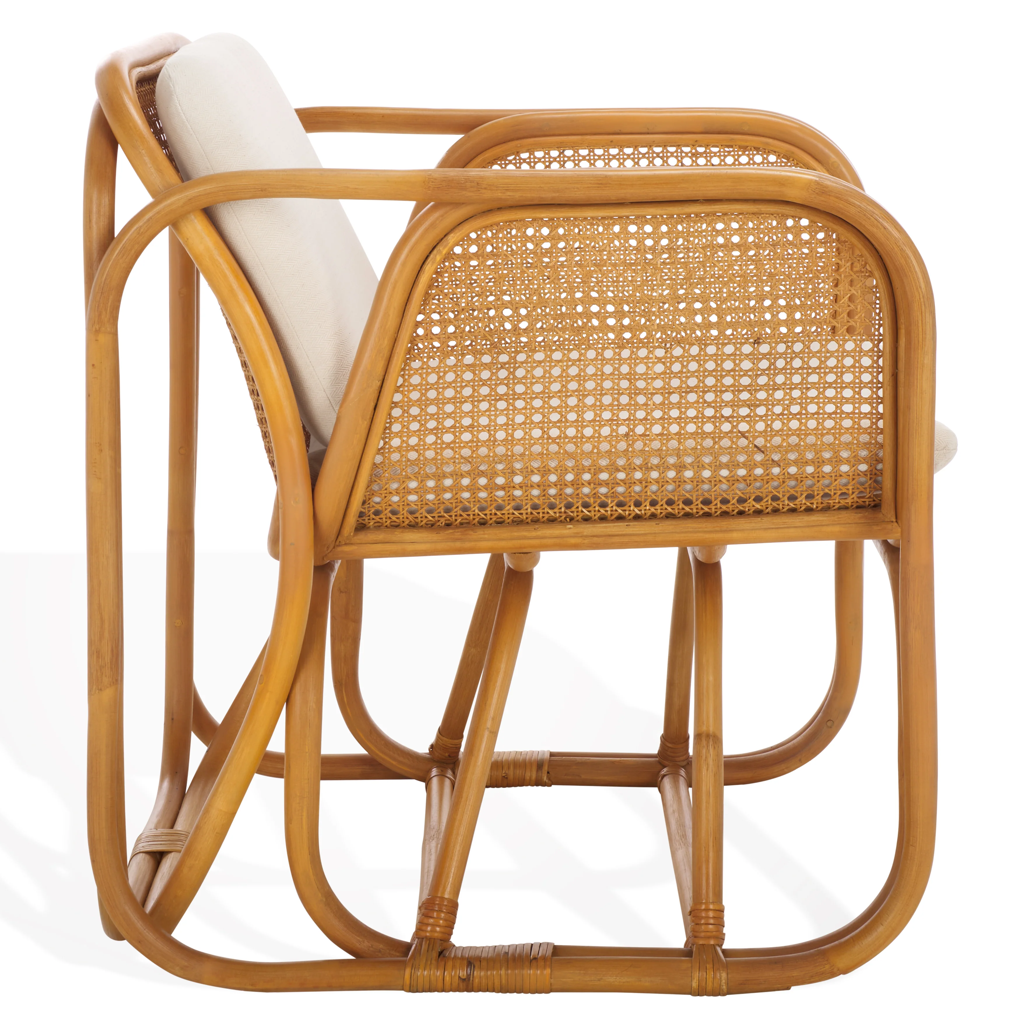 Brauner Rattan Pole Accent Chair - Image 9