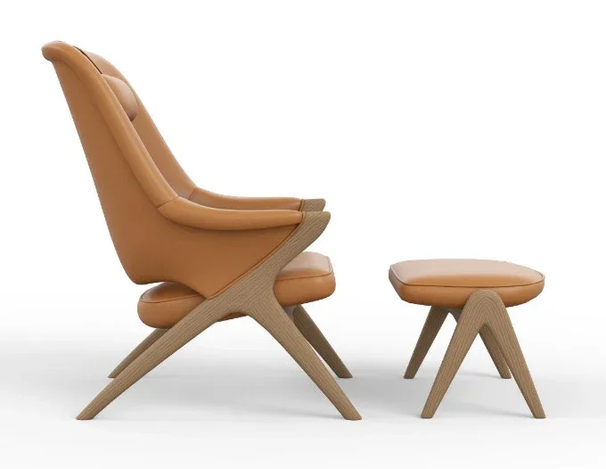Bravo Chair with Headrest Pillow and Ottoman - Image 4