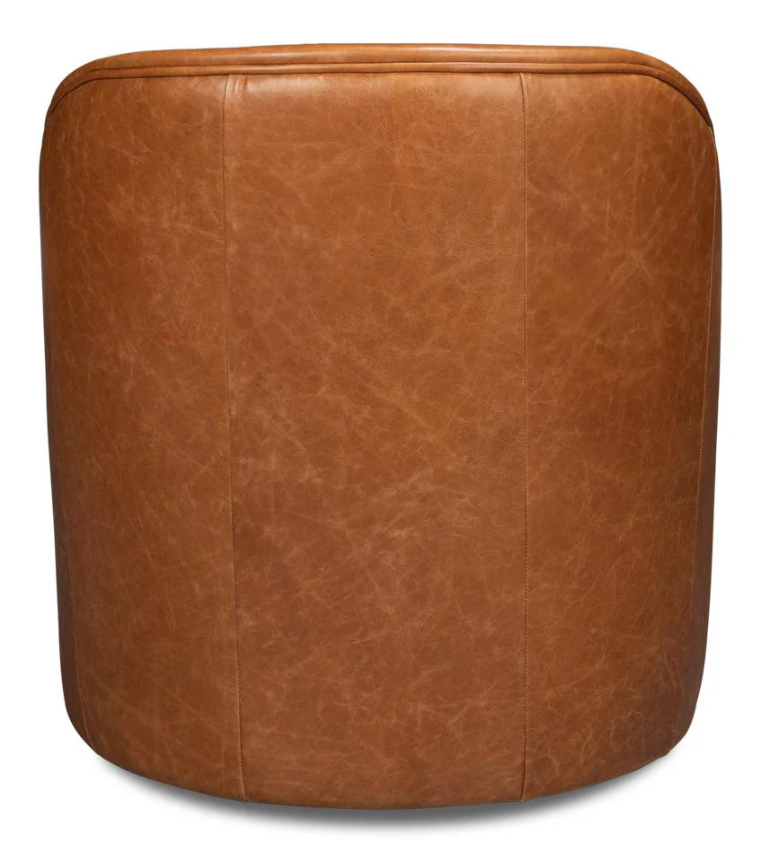 Braxton Leather Swivel Chair - Image 4