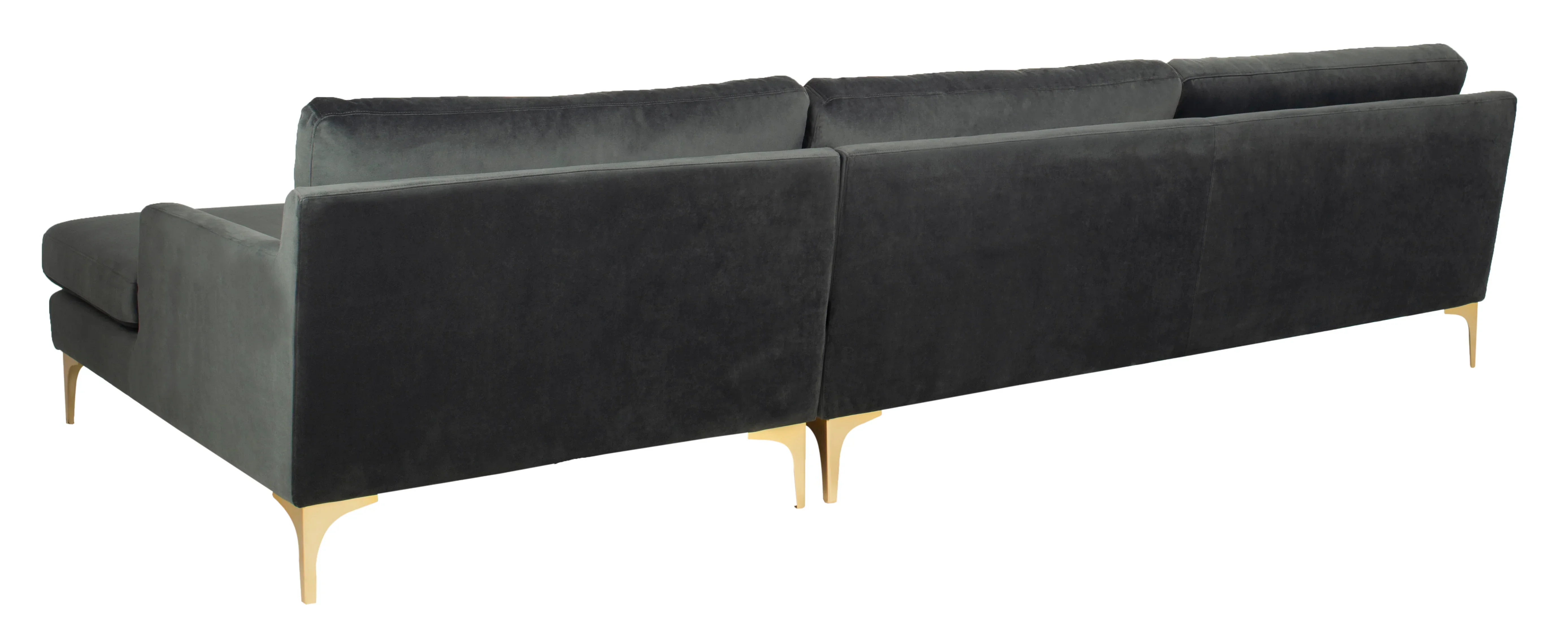 Brayson Chaise Sectional Sofa Right Facing/ Dark Grey - Image 10