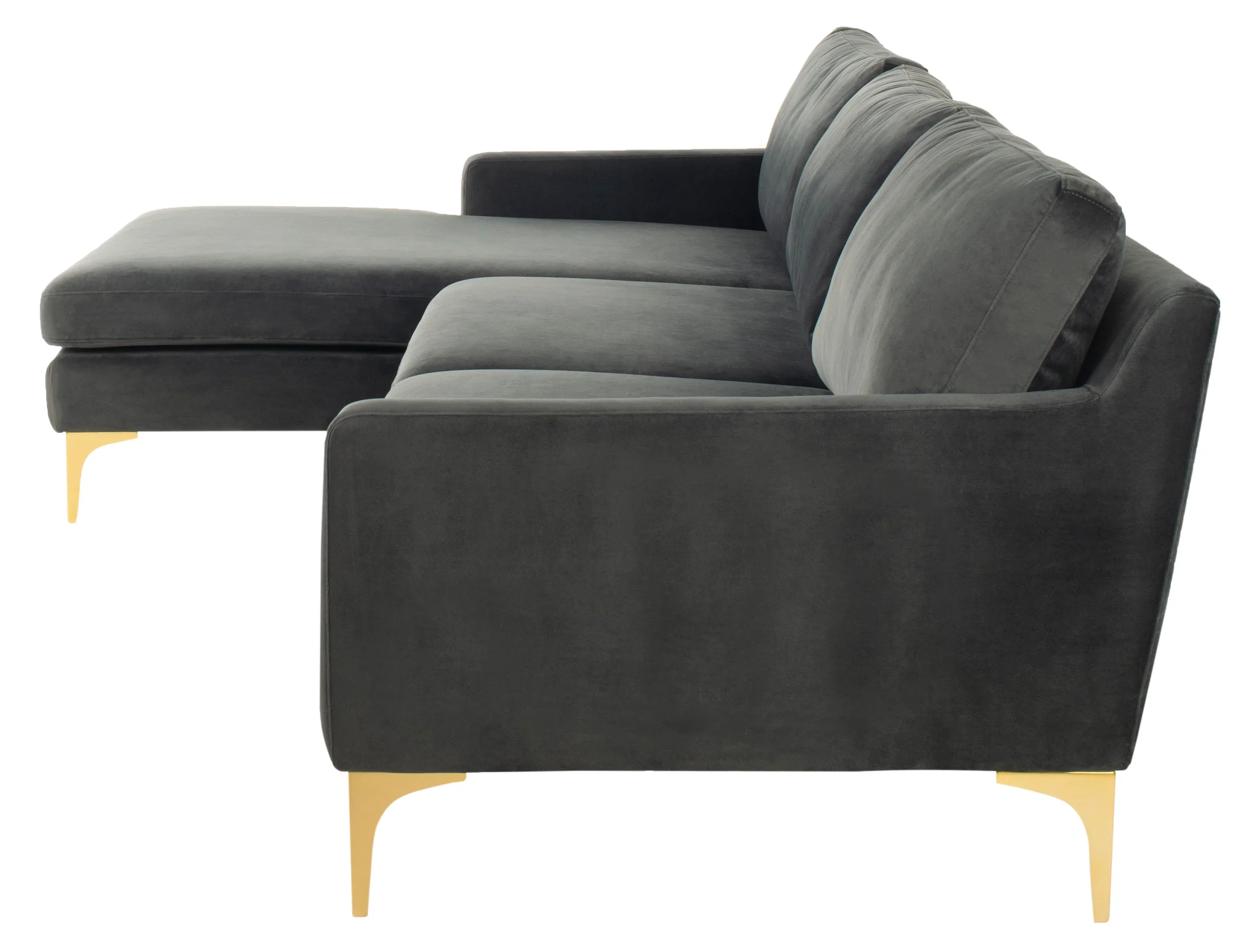 Brayson Chaise Sectional Sofa Right Facing/ Dark Grey - Image 12