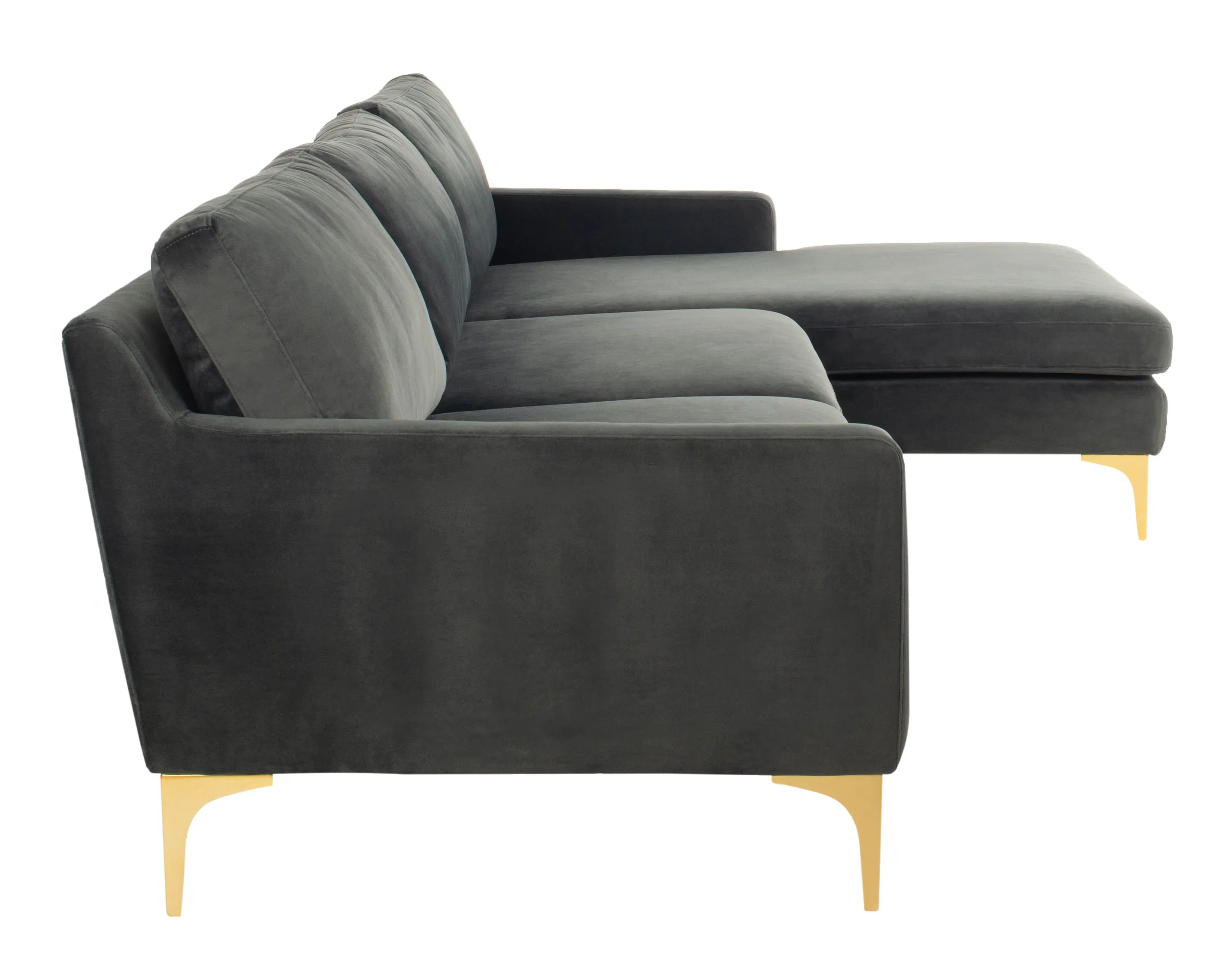 Brayson Chaise Sectional Sofa Right Facing/ Dark Grey - Image 13