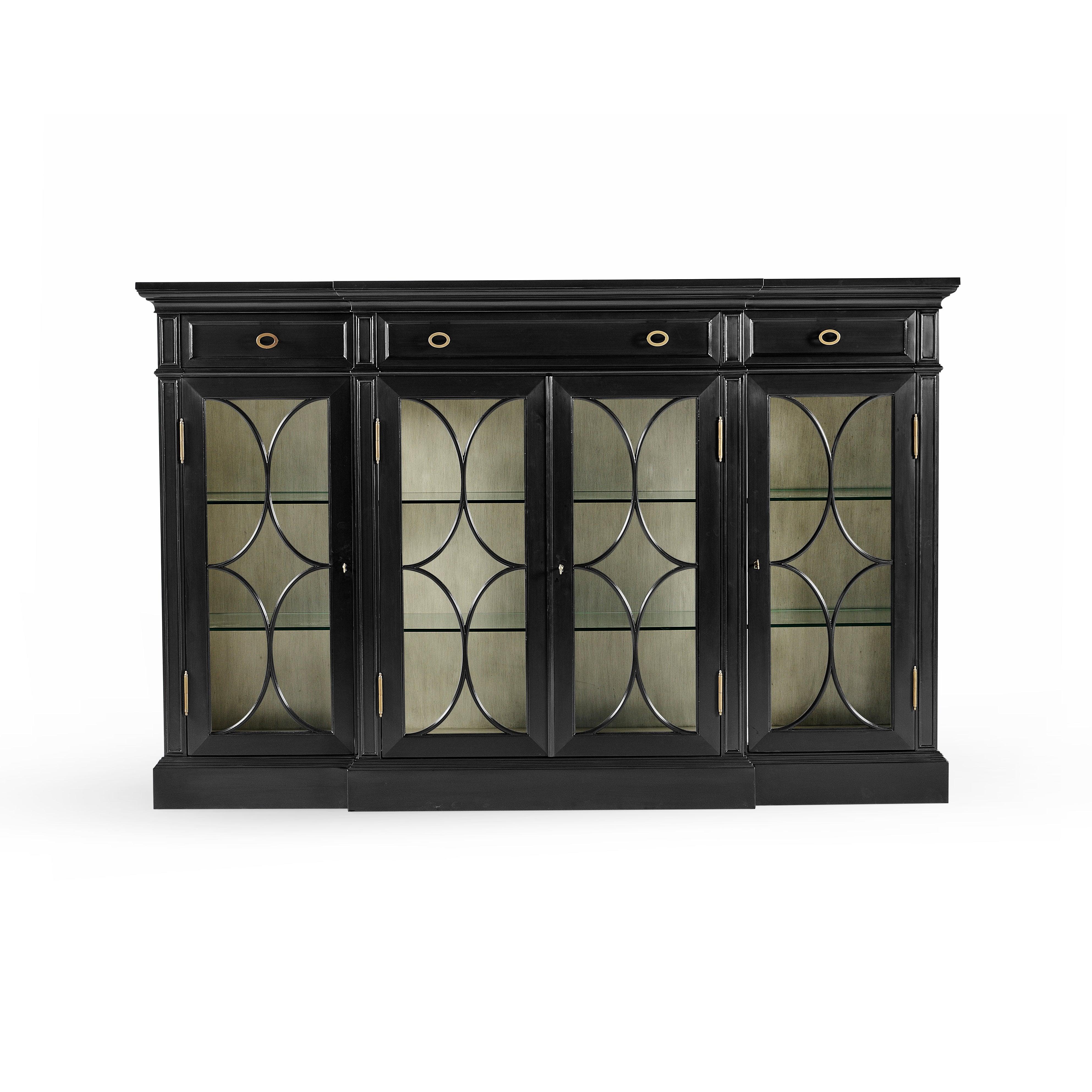 Traditional Four Door Breakfront Display Cabinet - Image 2