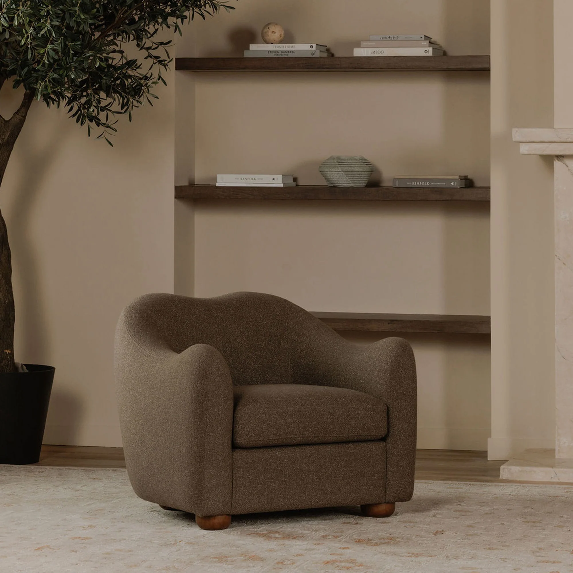Bria Accent Chair Brown - Image 2