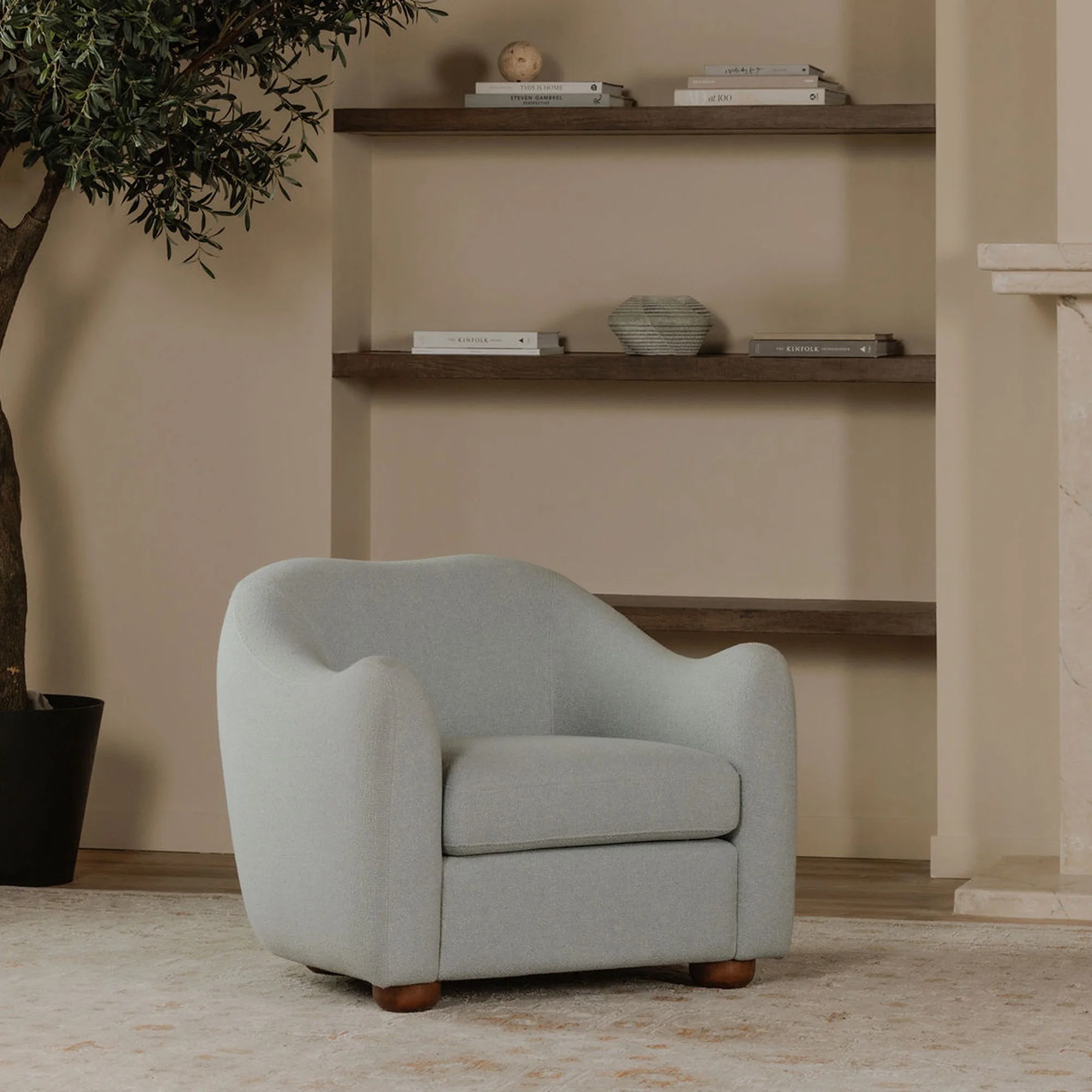 Bria Accent Chair Light Blue - Image 2