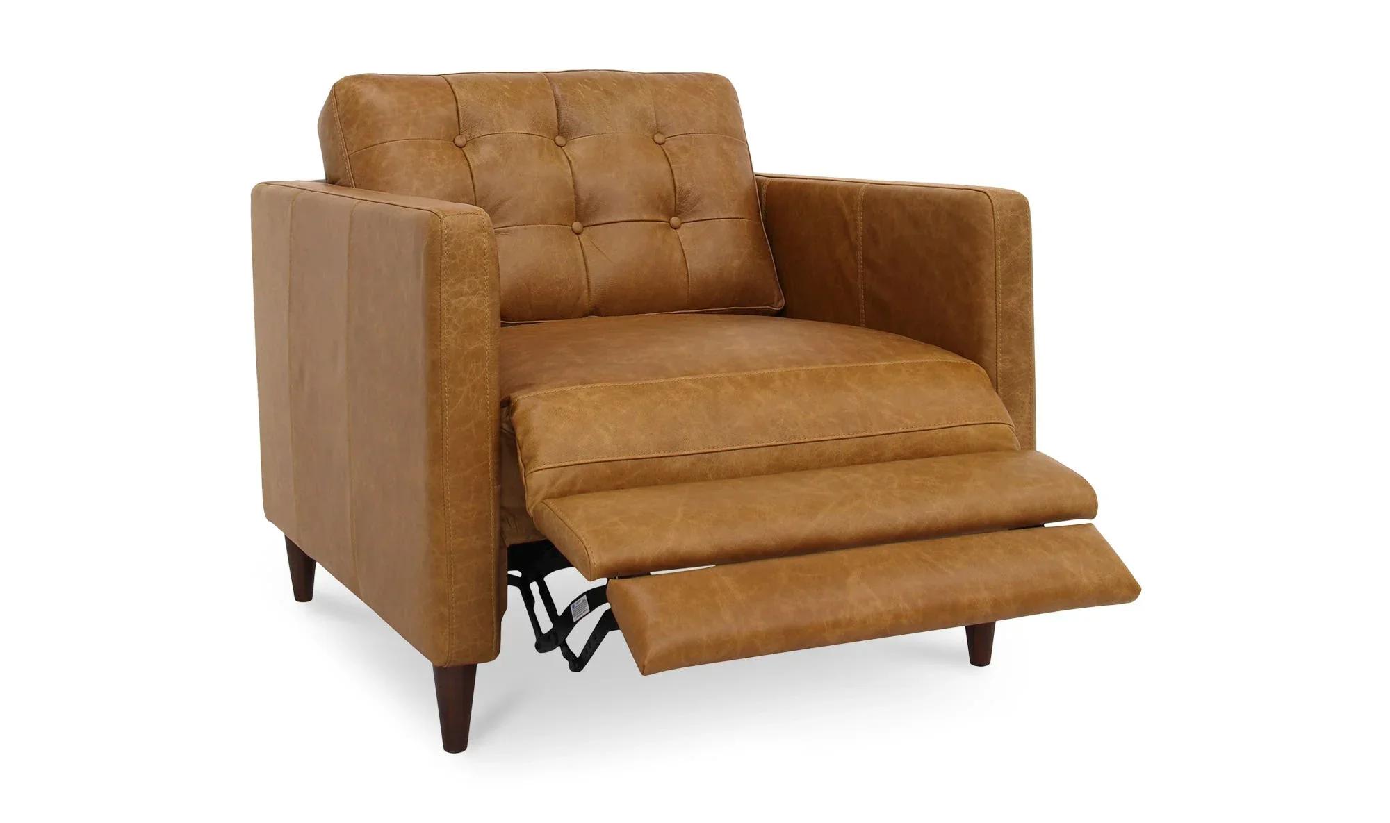 Bridgers Power Recliner Chair Tan Leather