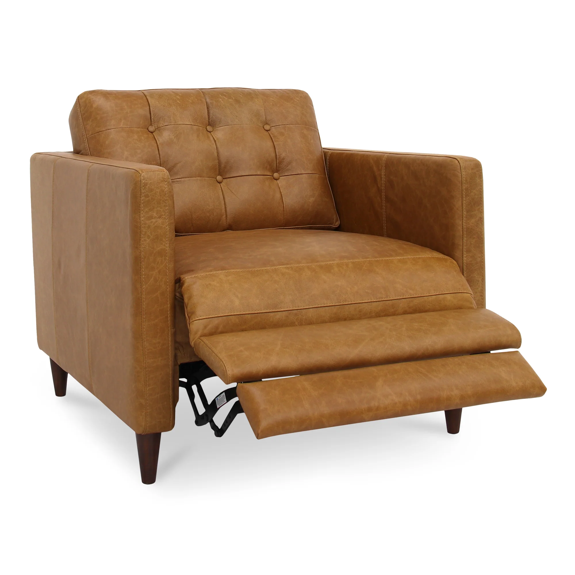 Bridgers Power Recliner Chair Tan Leather - Image 3