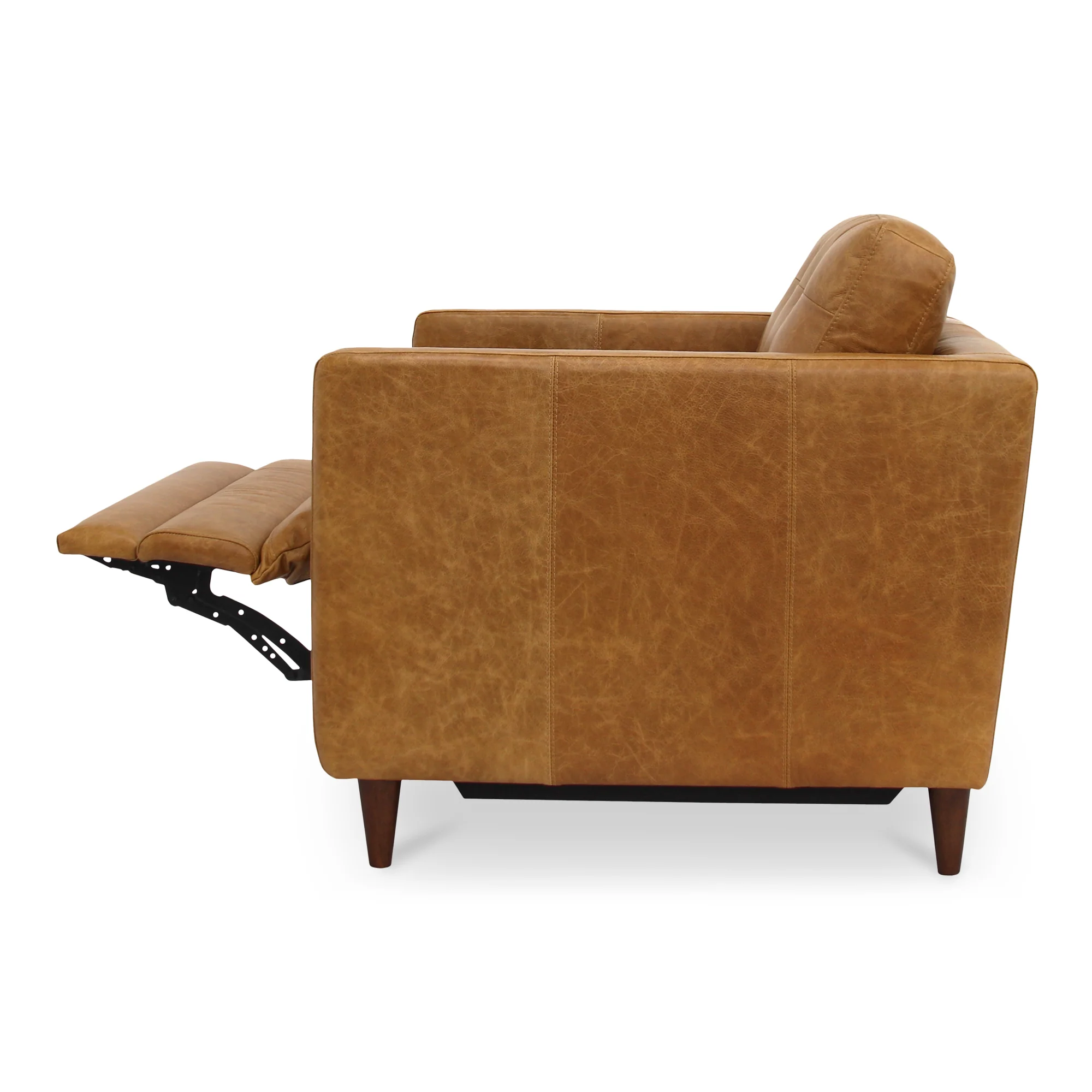 Bridgers Power Recliner Chair Tan Leather - Image 4