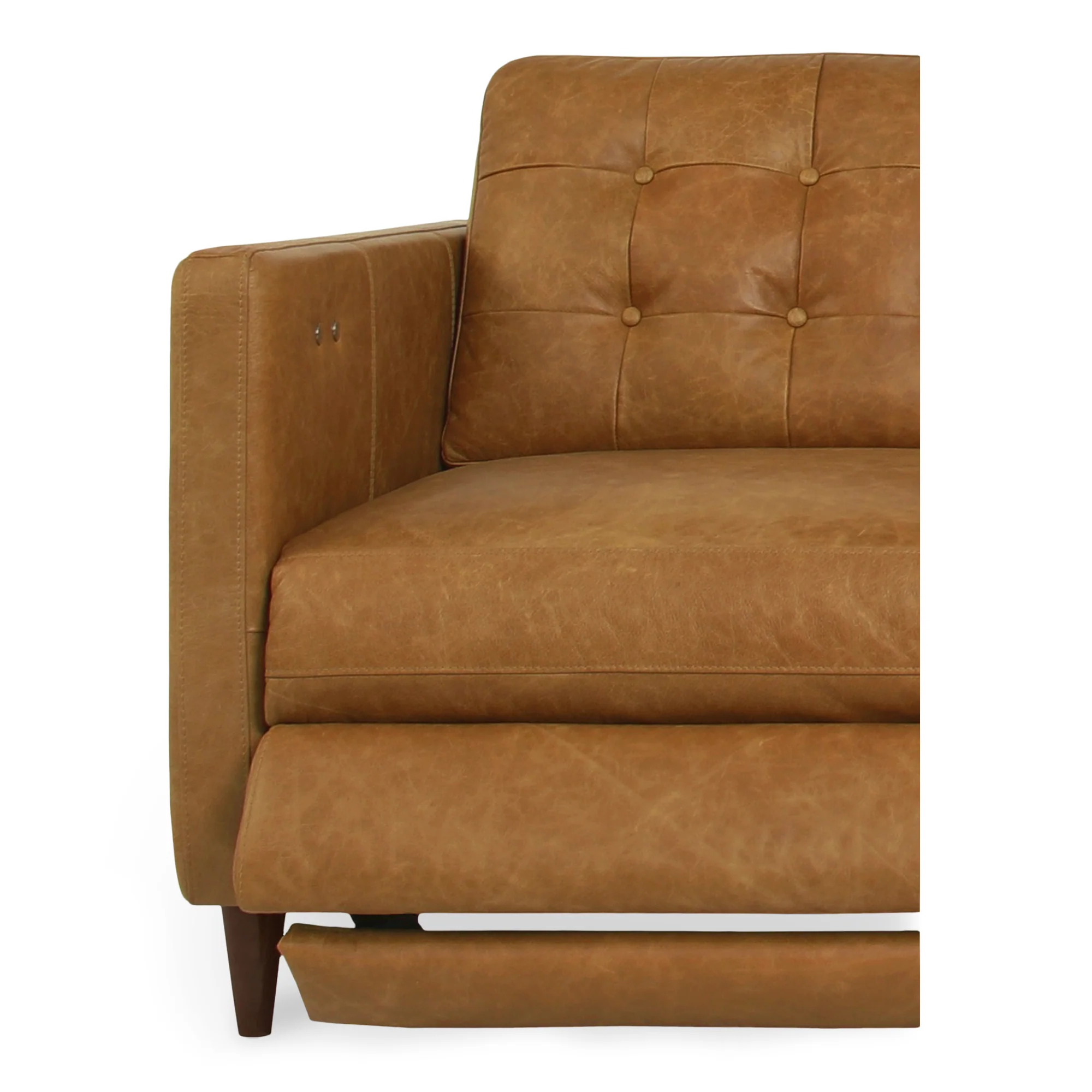 Bridgers Power Recliner Chair Tan Leather - Image 6