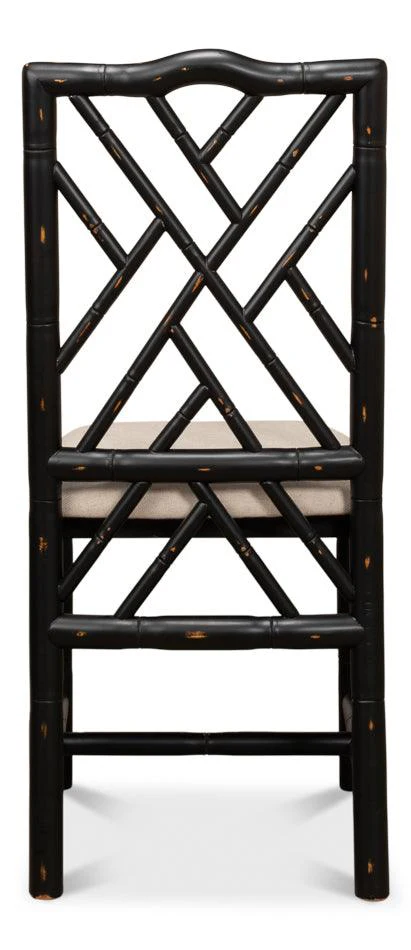 Brighton Bamboo Side Chair Black - Set of 2 - Image 4