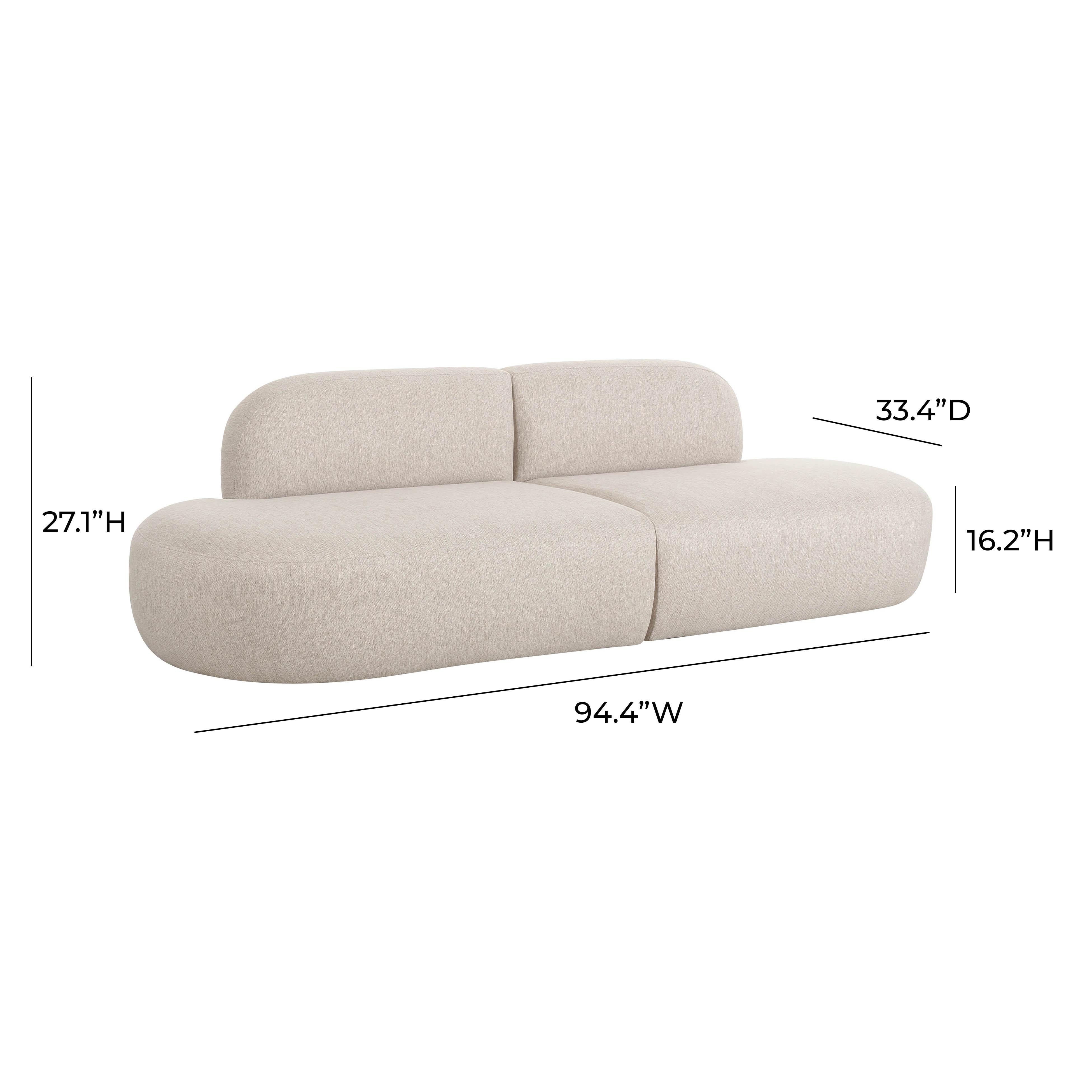 Broohah Beige Linen Sofa - Image 6